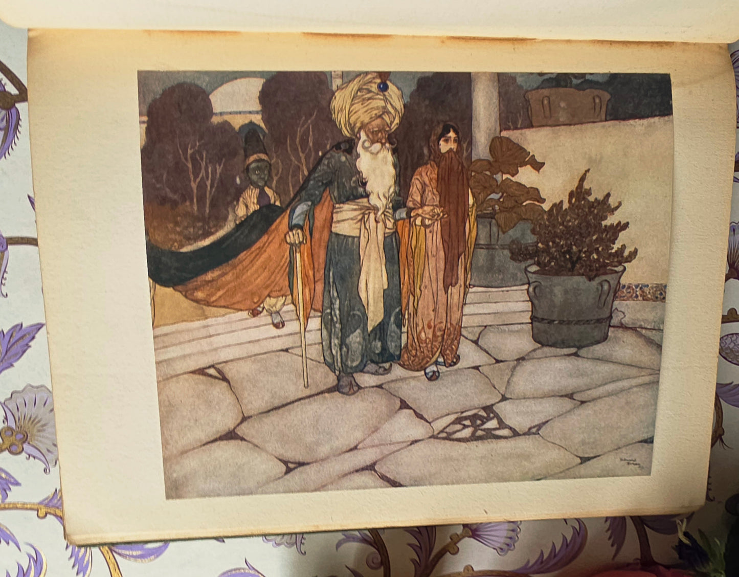 1921 The Arabian Nights Illustrated by Edmund Dulac : Antique Book