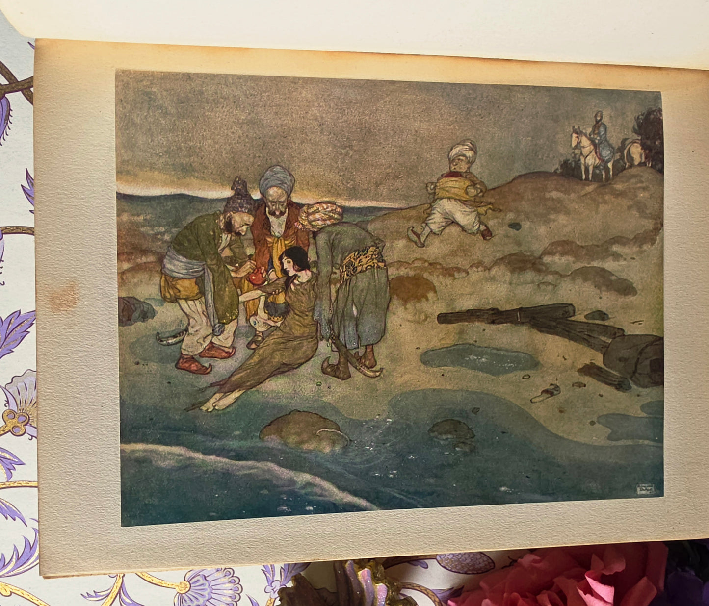 1921 The Arabian Nights Illustrated by Edmund Dulac : Antique Book