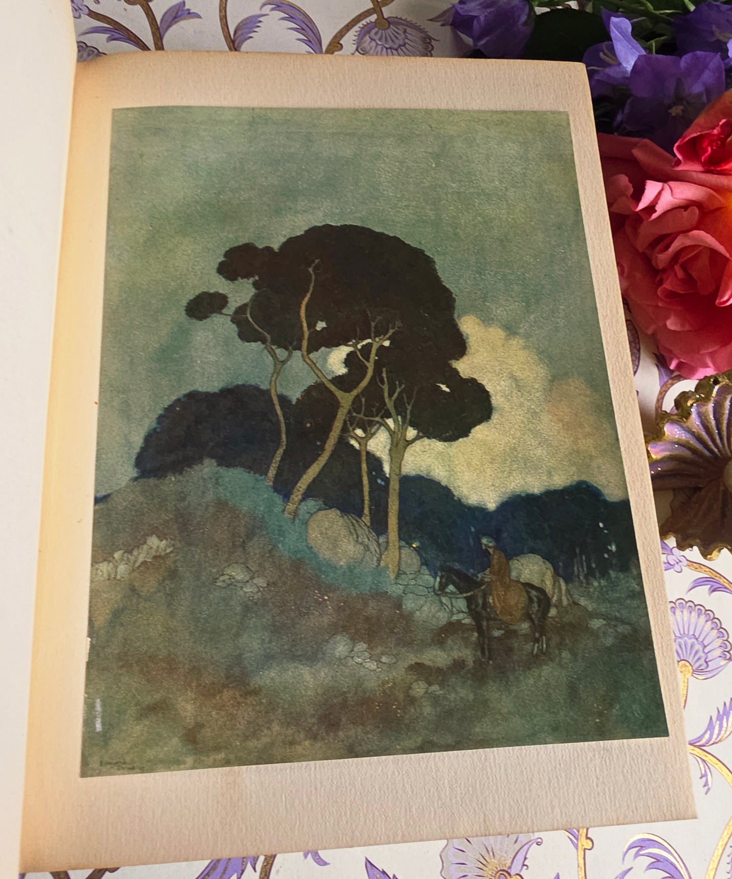 1921 The Arabian Nights Illustrated by Edmund Dulac : Antique Book