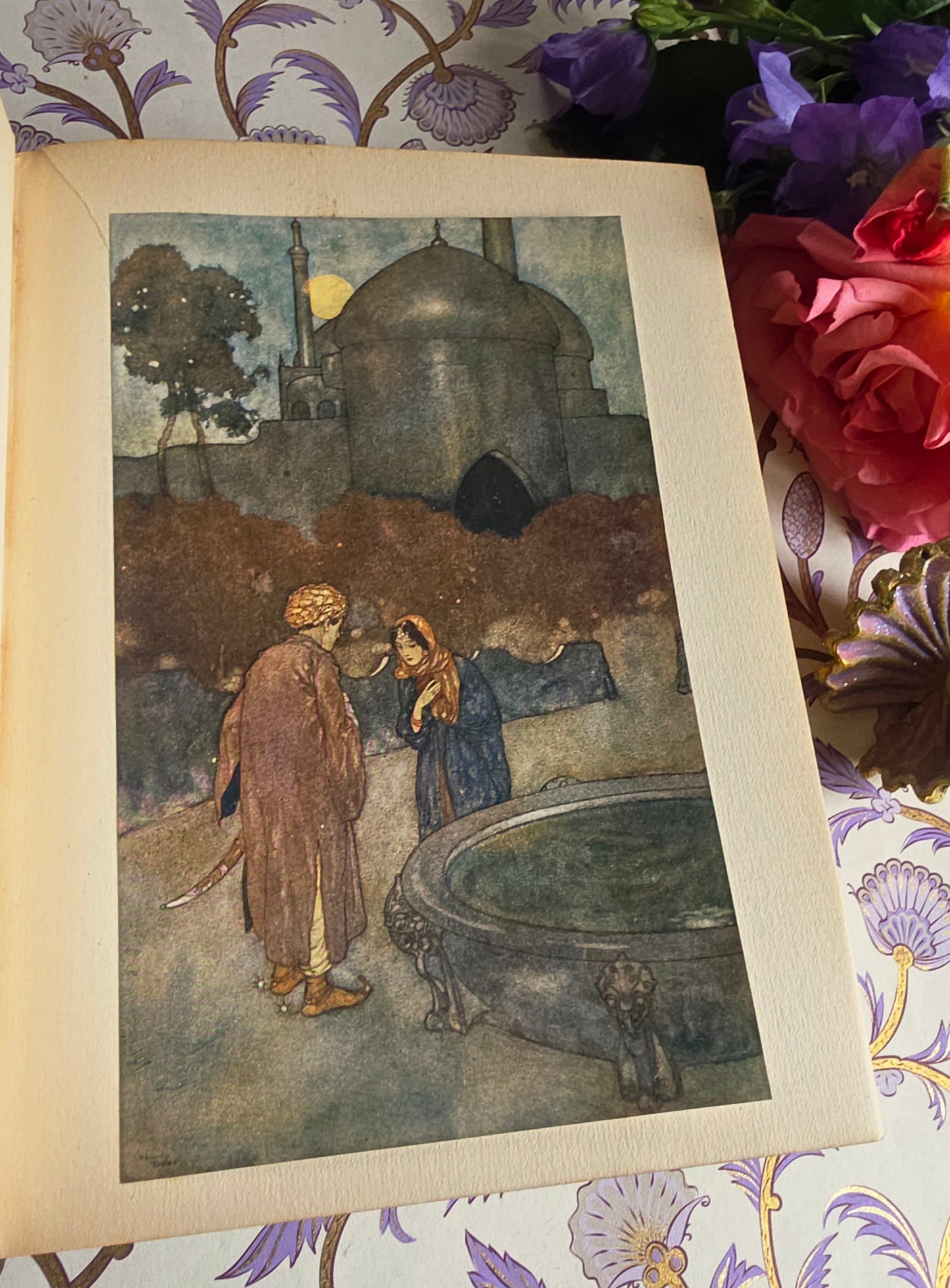 1921 The Arabian Nights Illustrated by Edmund Dulac : Antique Book