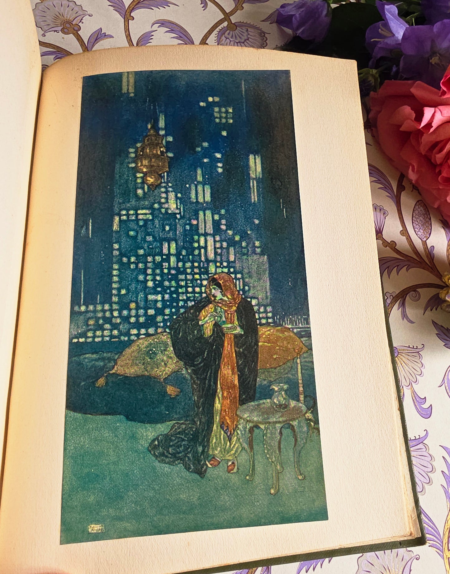 1921 The Arabian Nights Illustrated by Edmund Dulac : Antique Book