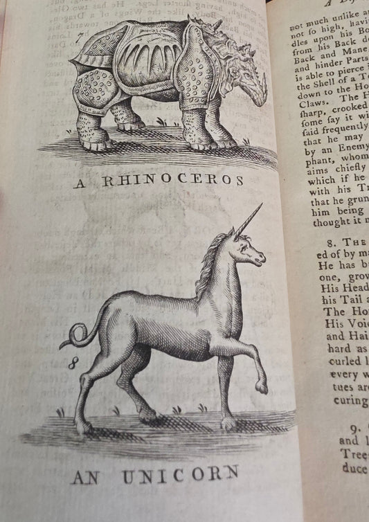 1791 A Description of Three Hundred Animals - Antique Book - Unicorns, Dragons etc.