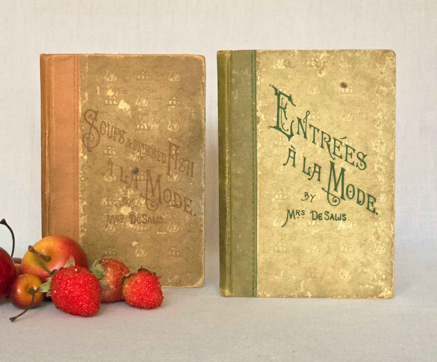 1896-1910 Set of Seven Victorian Cookery Books in the À la Mode Series by Mrs de Salis