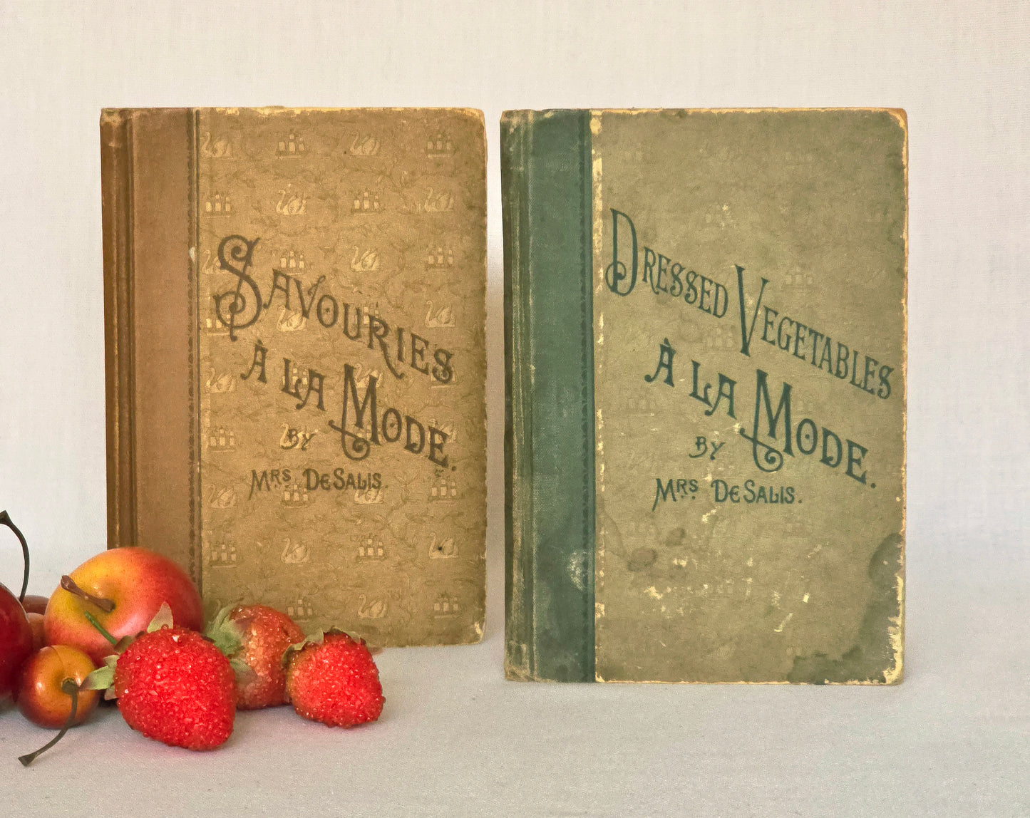 1896-1910 Set of Seven Victorian Cookery Books in the À la Mode Series by Mrs de Salis