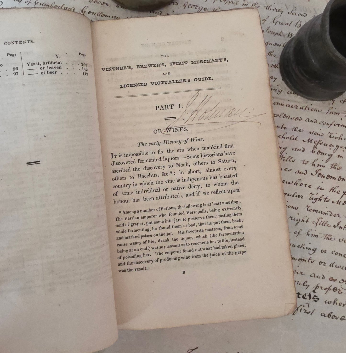1826 Vintner's, Brewer's, Spirit Merchant's and Licensed Victualler's Guide - Scarce Antique Book