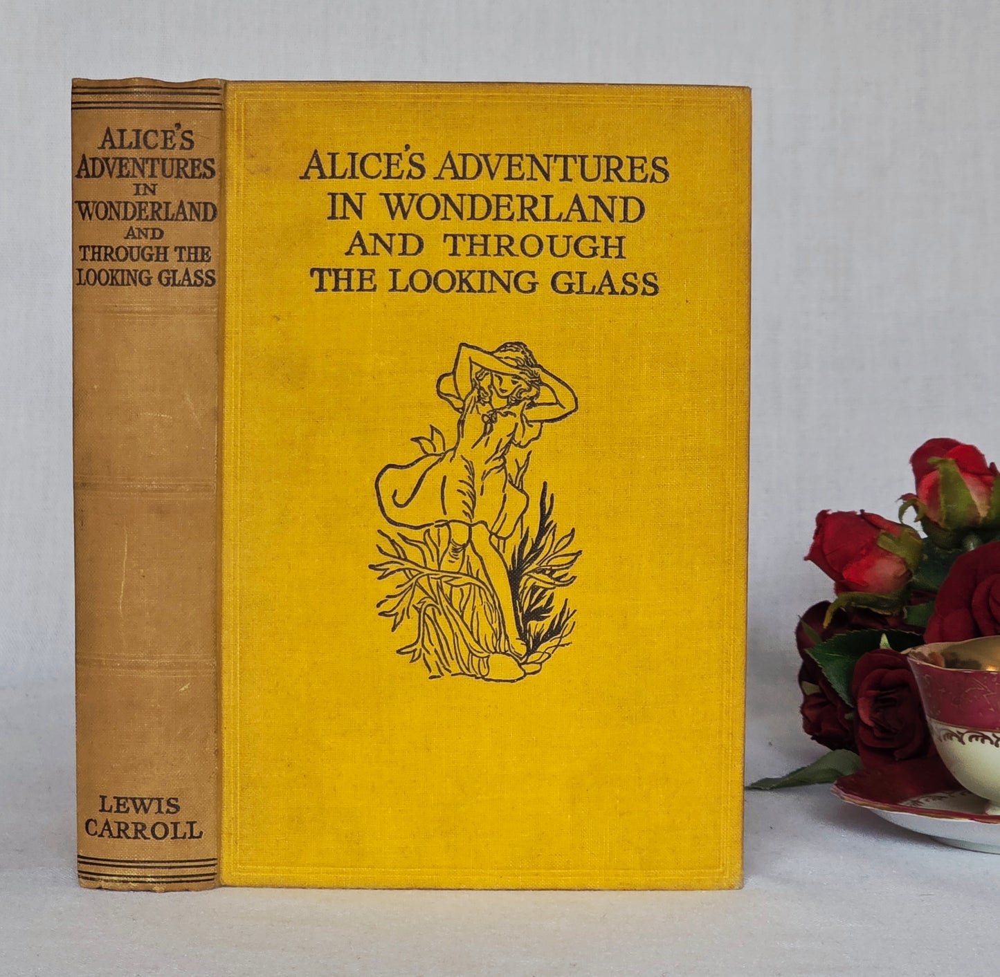 1930s Alice's Adventures in Wonderland & Through the Looking-Glass - Illustrated Vintage Book