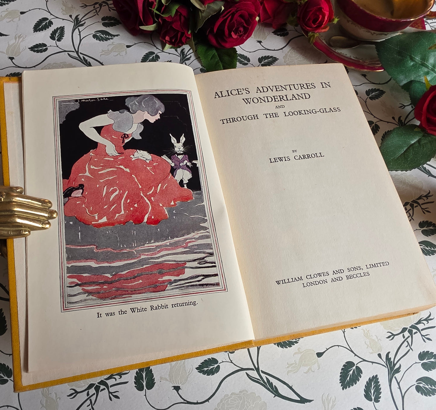 1930s Alice's Adventures in Wonderland & Through the Looking-Glass - Illustrated Vintage Book
