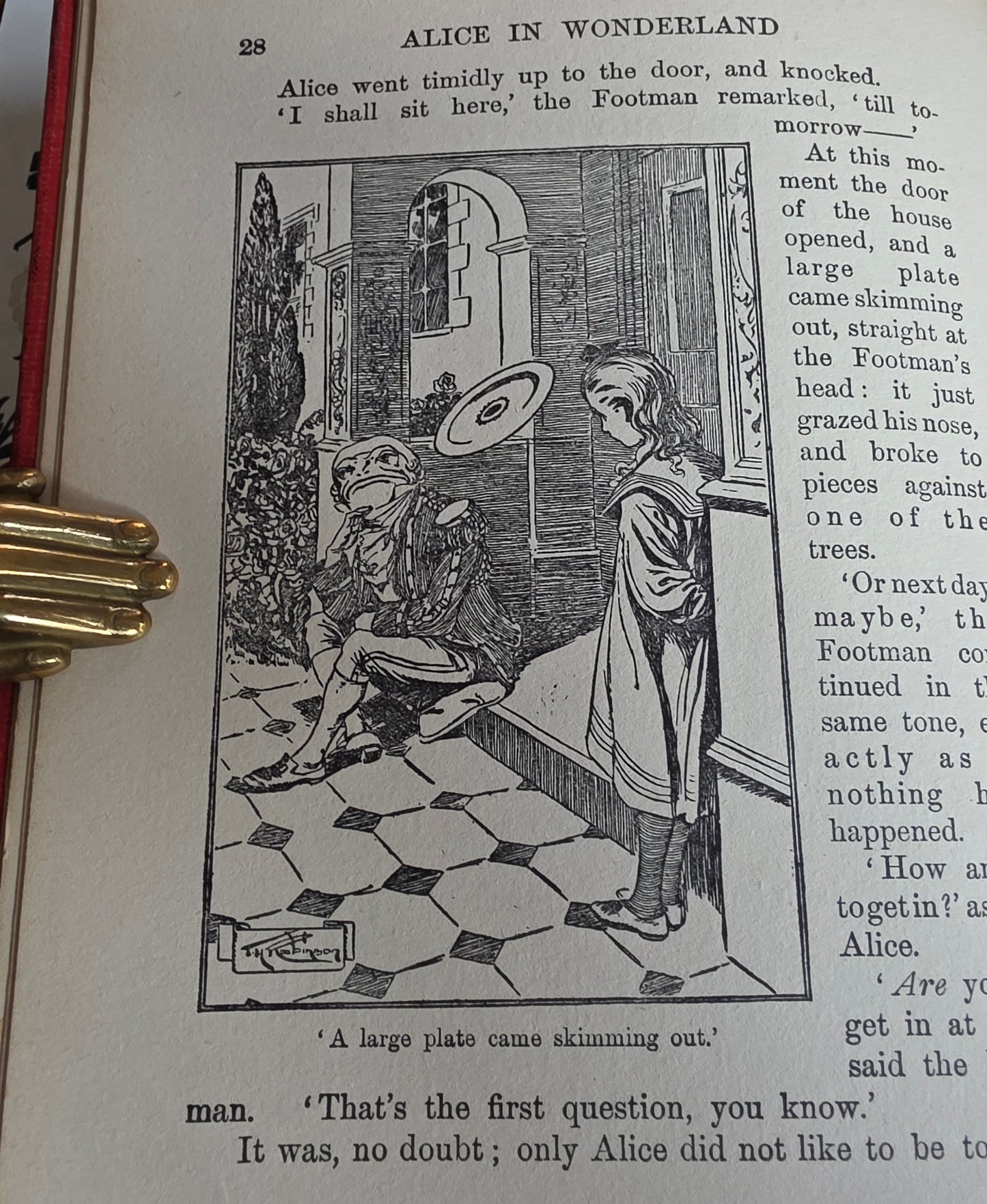 1920s Alice's Adventures in Wonderland by Lewis Carroll - Illustrated Antique Book