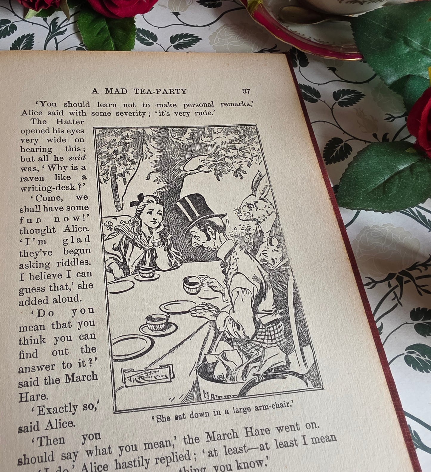 1920s Alice's Adventures in Wonderland by Lewis Carroll - Illustrated Antique Book