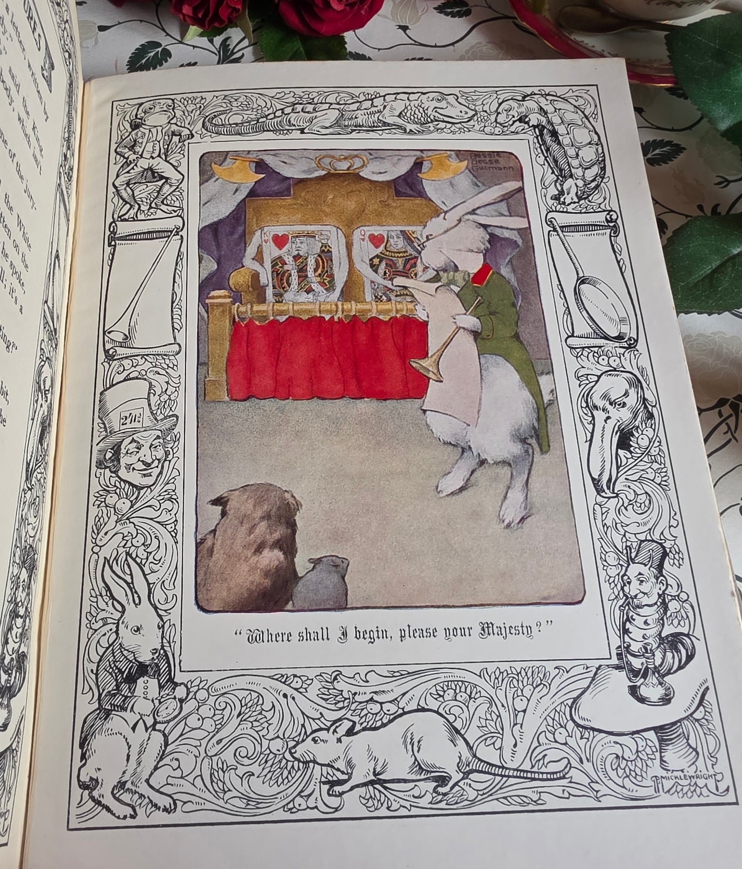 1920s Alice's Adventures in Wonderland by Lewis Carroll - Illustrated Antique Book