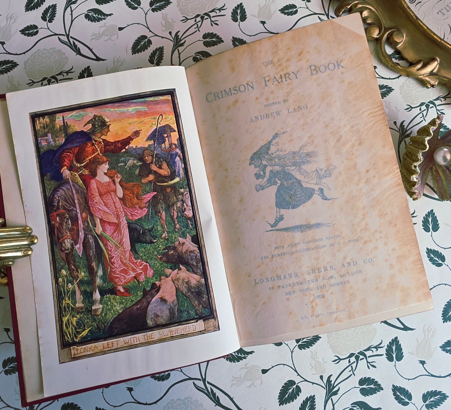 1903 The Crimson Fairy Book - First Edition - Illustrated Antique Book