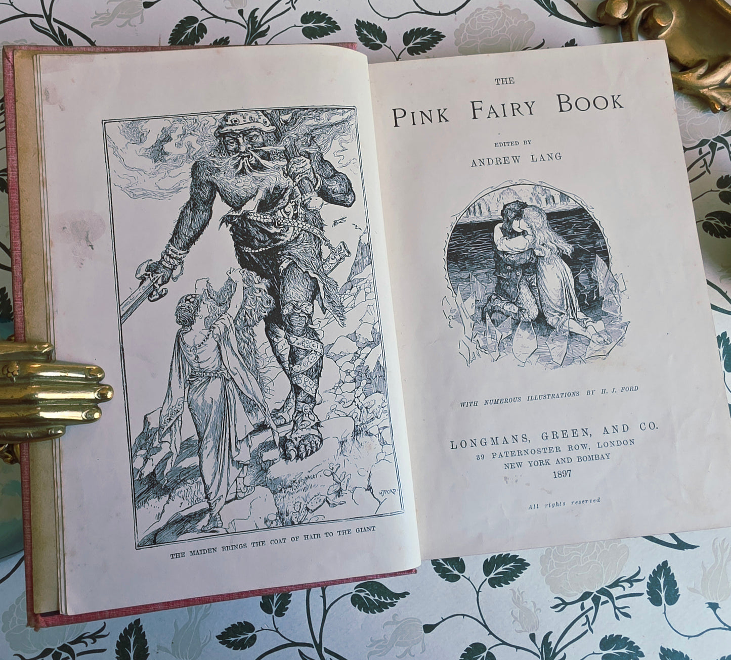 1897 The Pink Fairy Book - First Edition - Illustrated Antique Book
