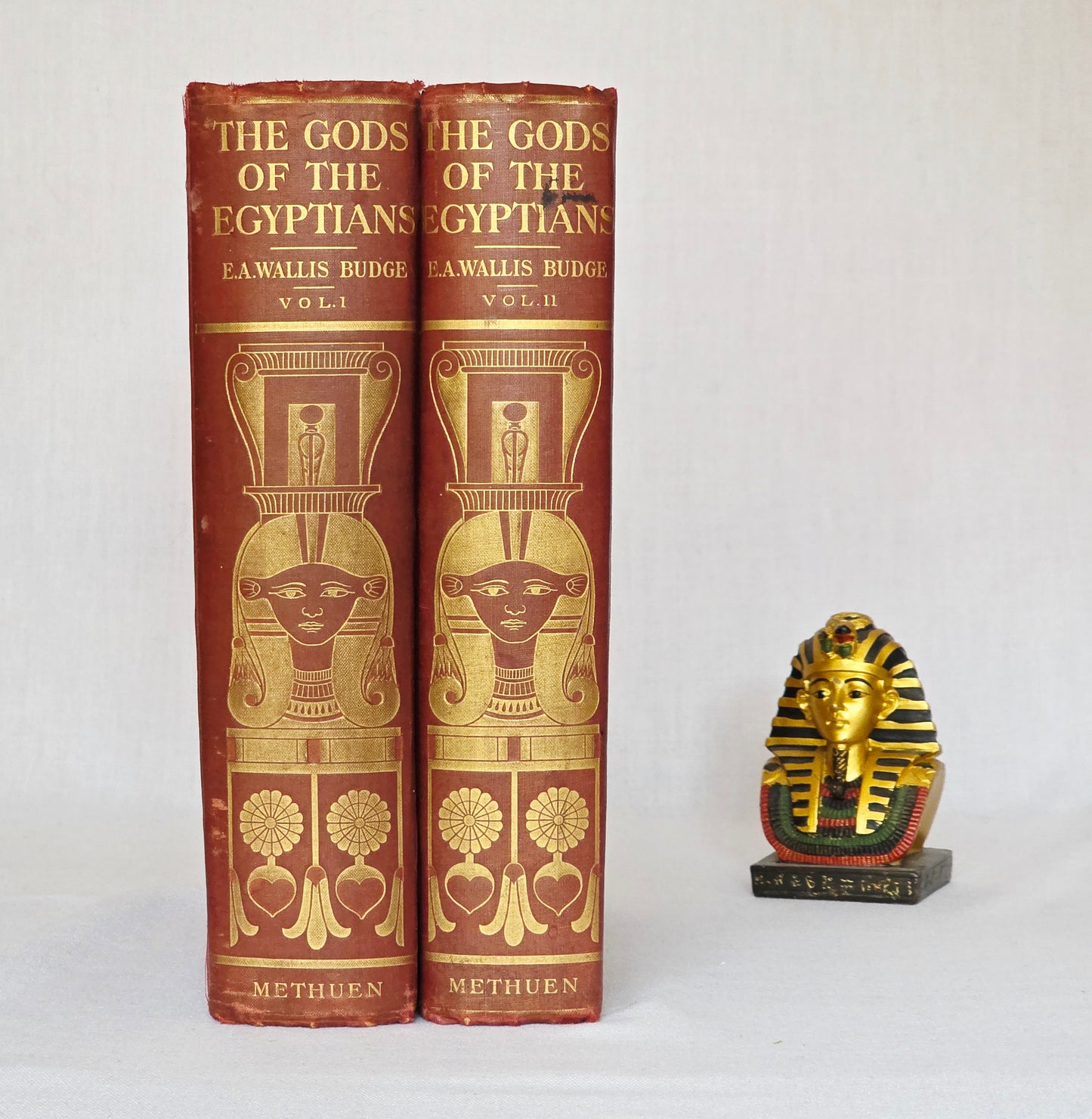 1904 The Gods of the Egyptians or Studies in Egyptian Mythology in Two Volumes - Illustrated Antique Book Set