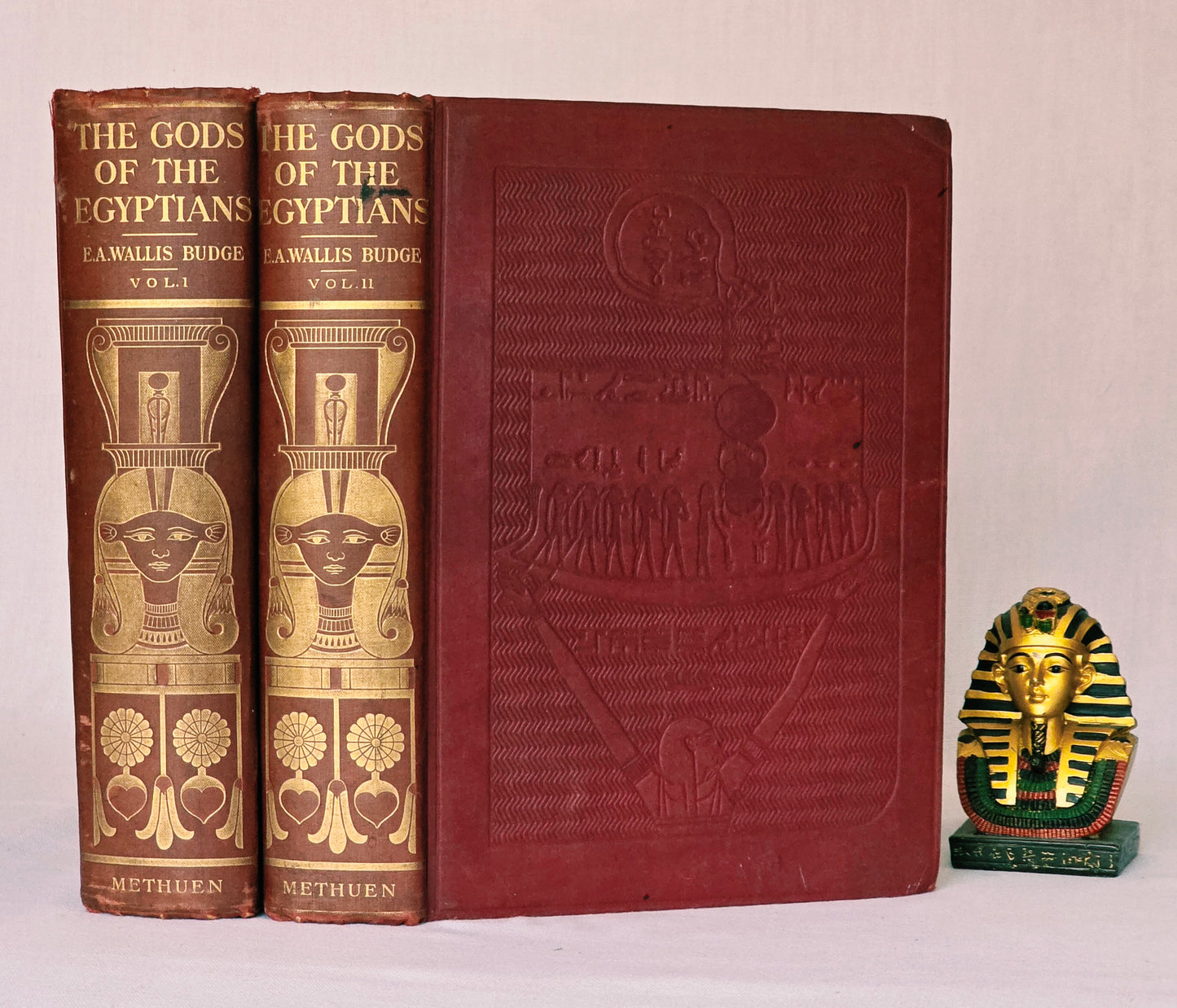 1904 The Gods of the Egyptians or Studies in Egyptian Mythology in Two Volumes - Illustrated Antique Book Set