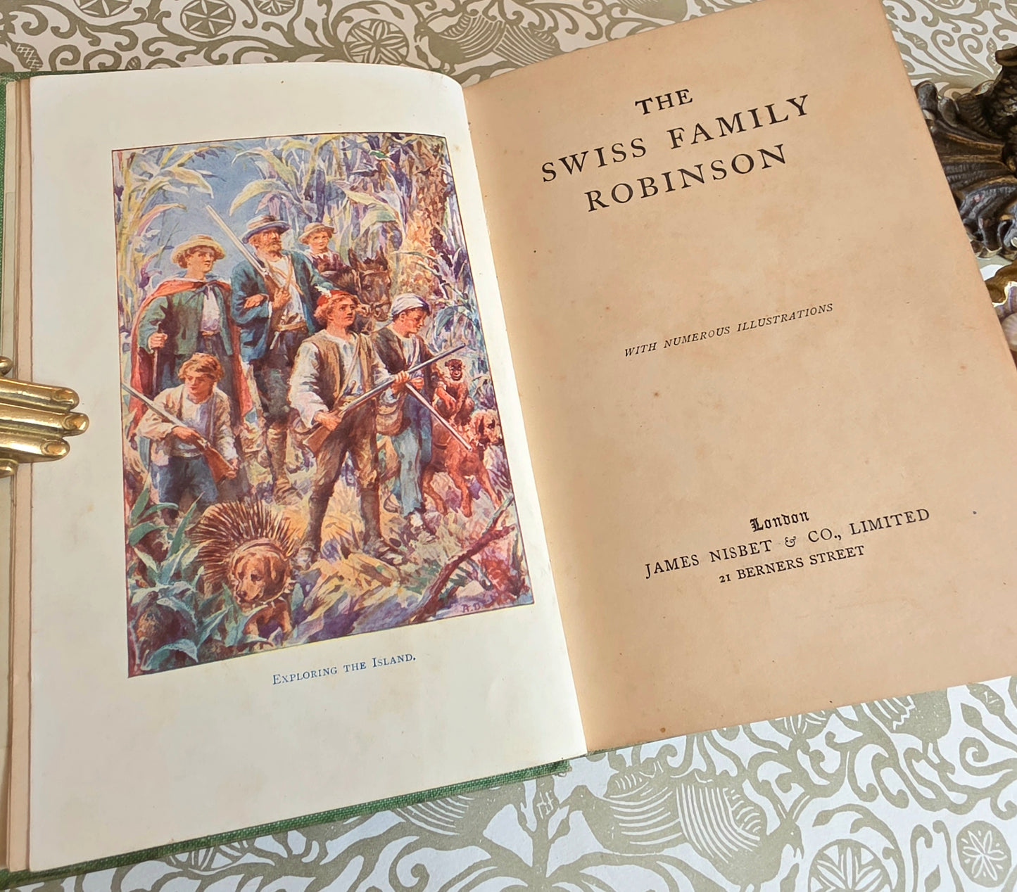1912 The Swiss Family Robinson - Illustrated Antique Book