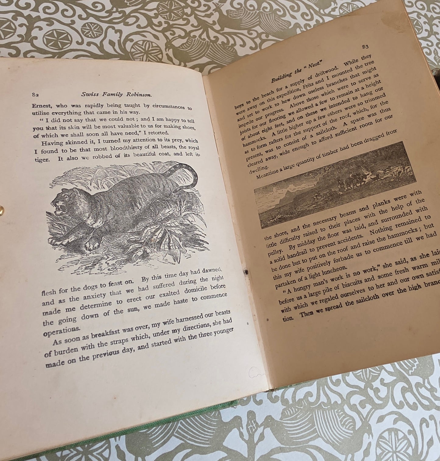 1912 The Swiss Family Robinson - Illustrated Antique Book