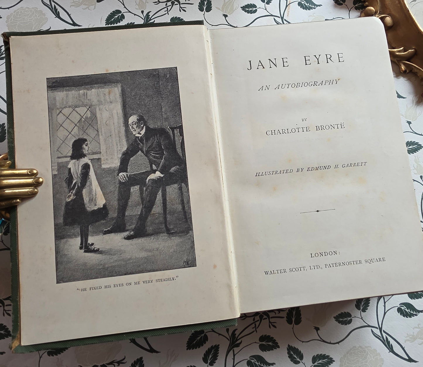 1897 Jane Eyre by Charlotte Bronte - Illustrated Antique Book