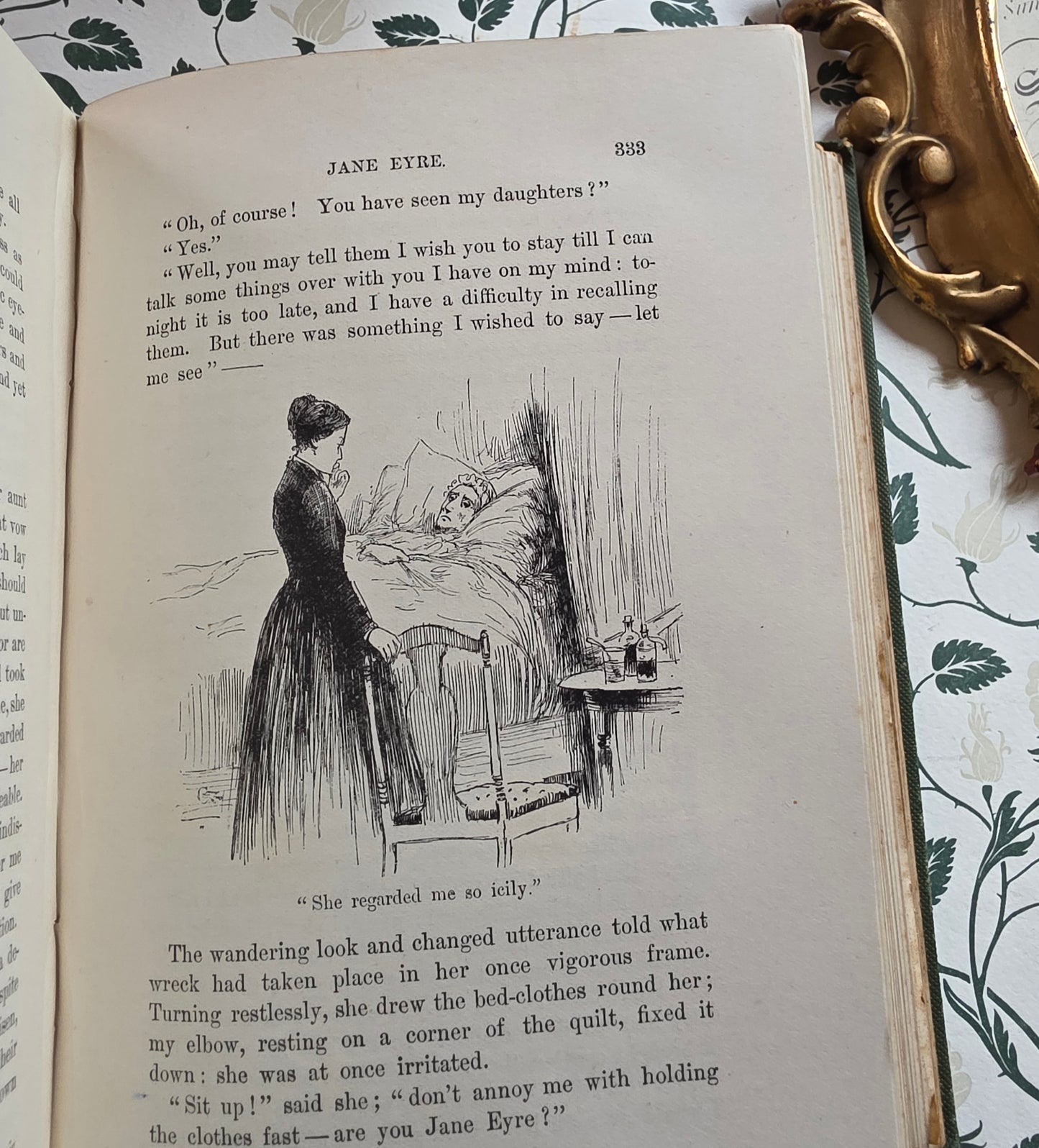 1897 Jane Eyre by Charlotte Bronte - Illustrated Antique Book