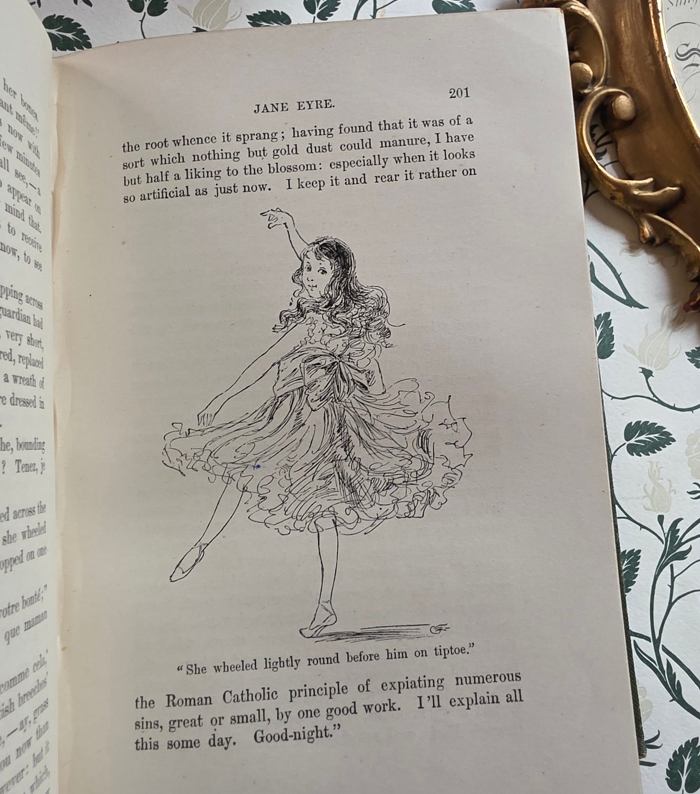 1897 Jane Eyre by Charlotte Bronte - Illustrated Antique Book