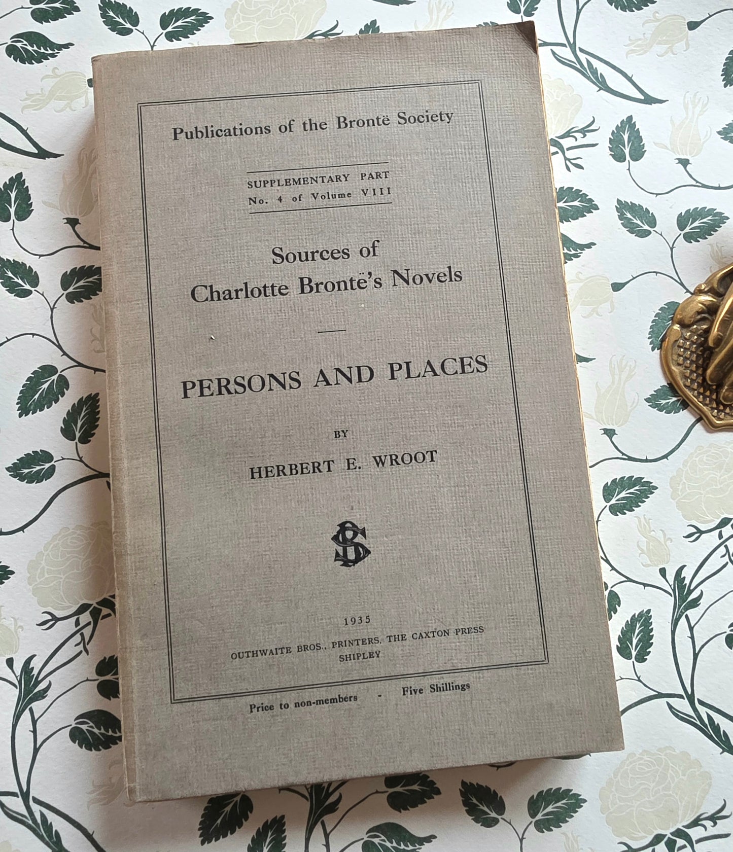 1935 Sources of Charlotte Bronte's Novels - Persons and Places - Vintage Book