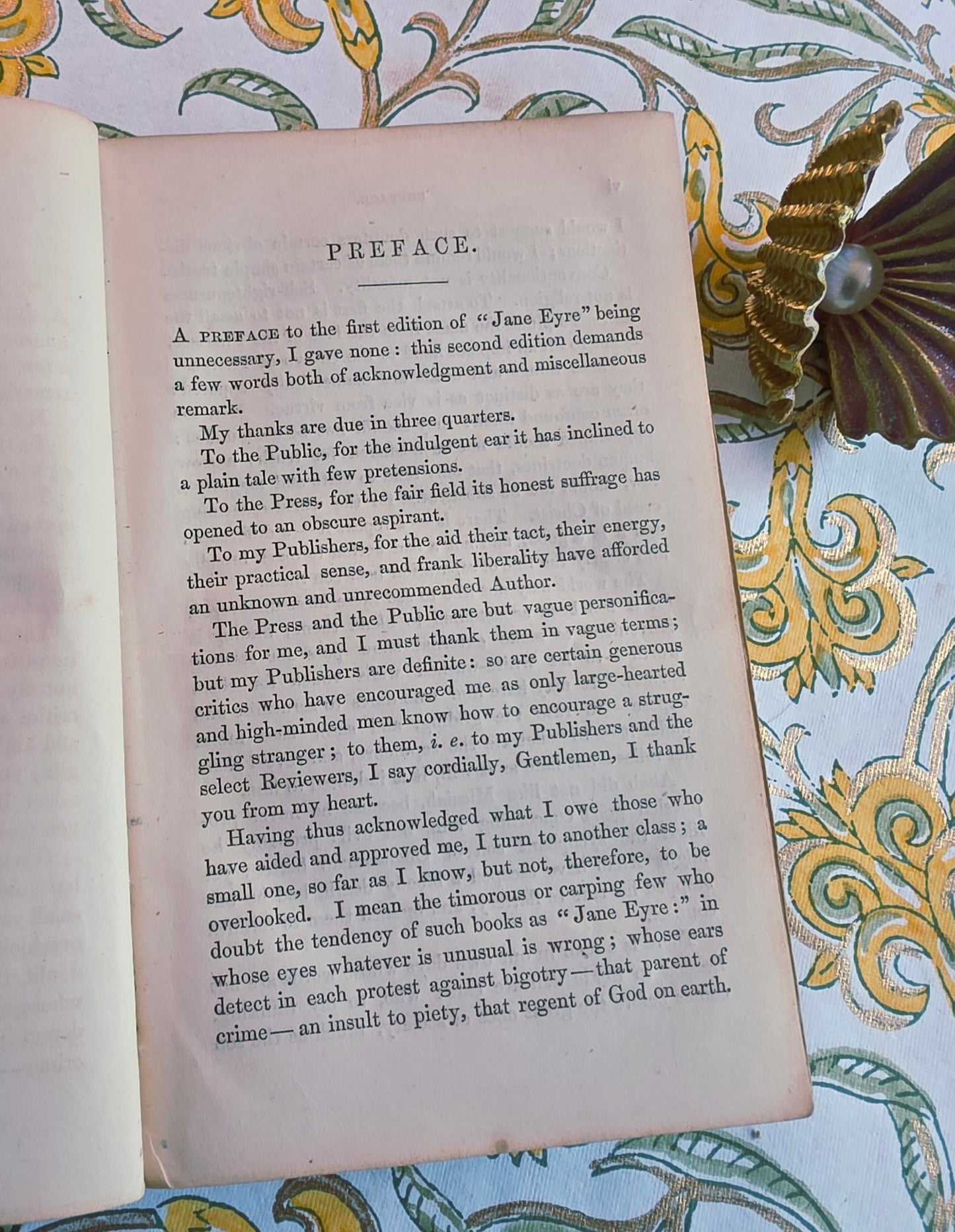 1857 Jane Eyre by Currer Bell / Extremely Early Copy Published Just 10 Years After Original / LACKS TITLE PAGE