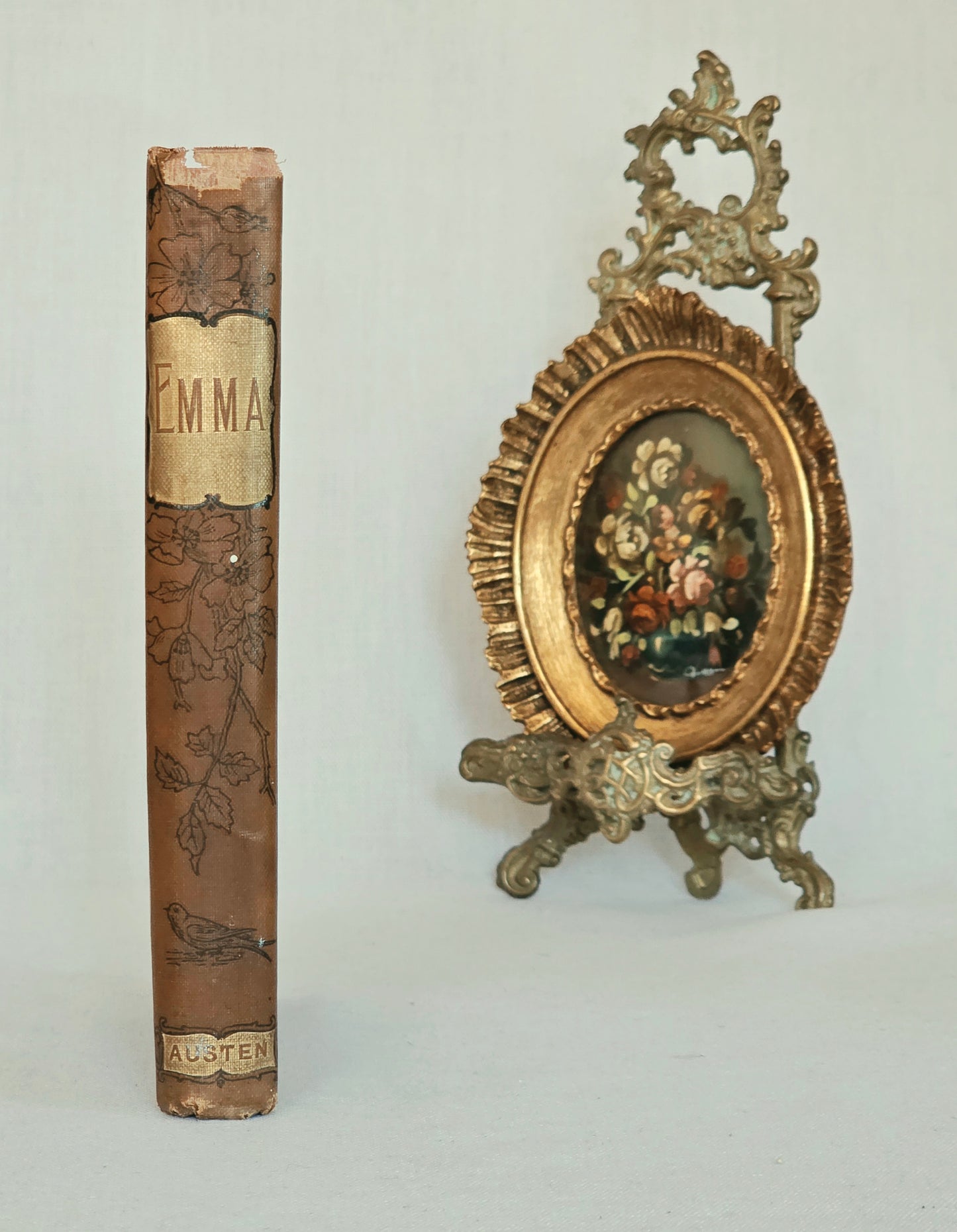 1890s Austen's Emma and Brontes' Wuthering Heights, Agnes Grey Set of Two Antique Books