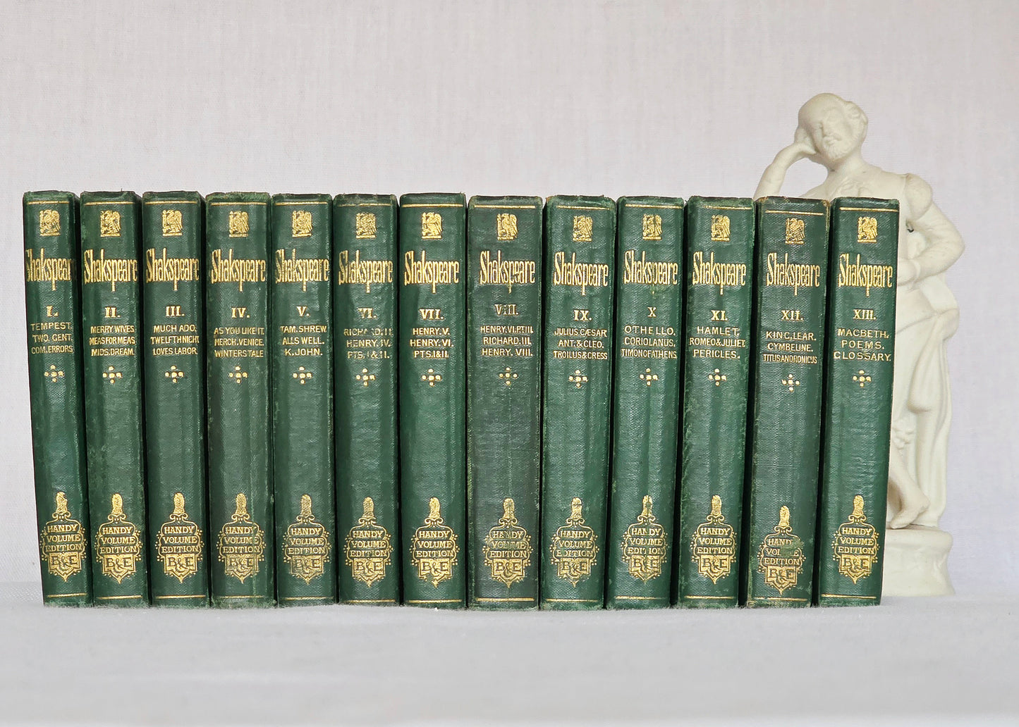 1871 The Handy Volume Shakespeare - Complete Antique Set of Pocket Books in 13 Volumes