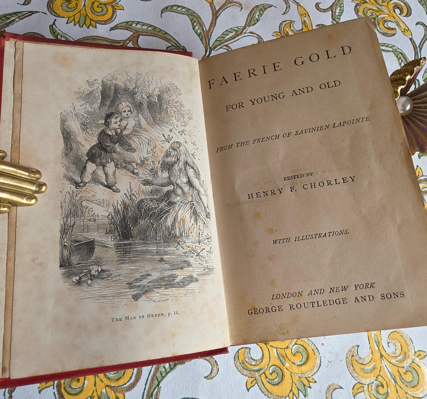 1857 Faerie Gold - Fairy Tales From the French of Savinien Lapointe - Antique Book