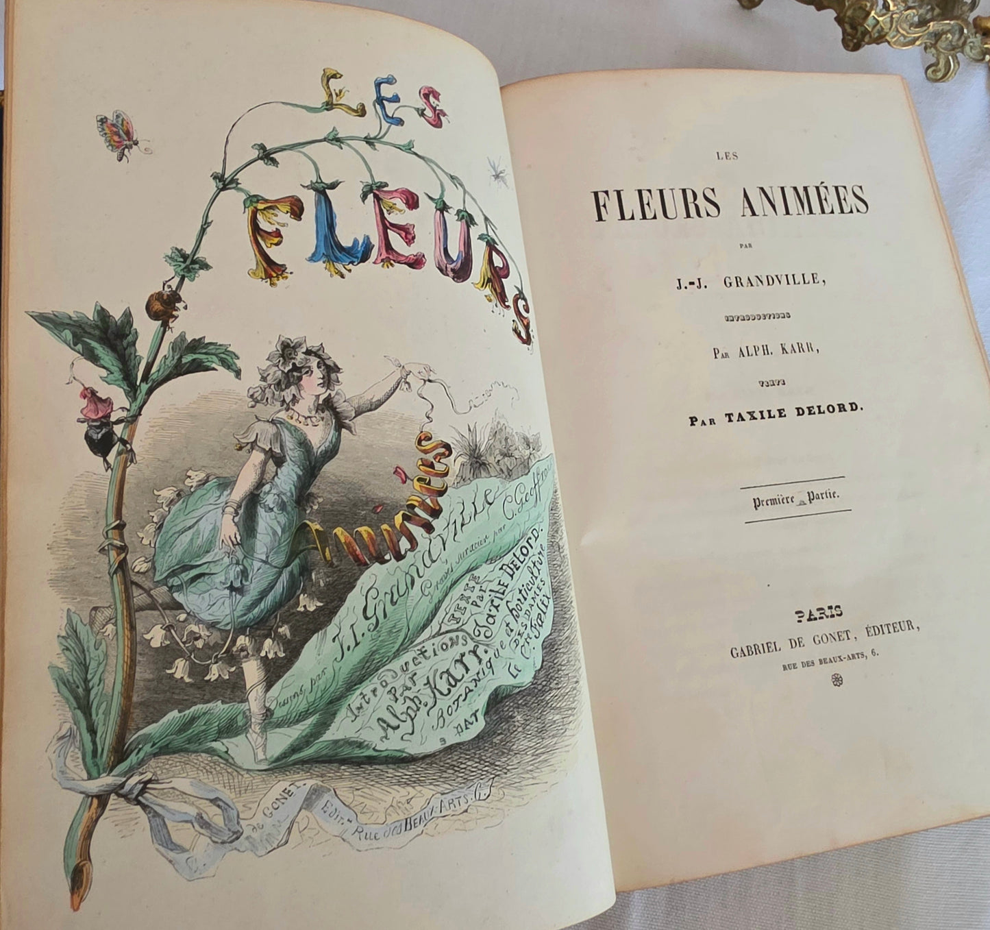 1847 Les Fleurs Animees (1st Edition, 2nd Imp) - Illustrated by Grandville