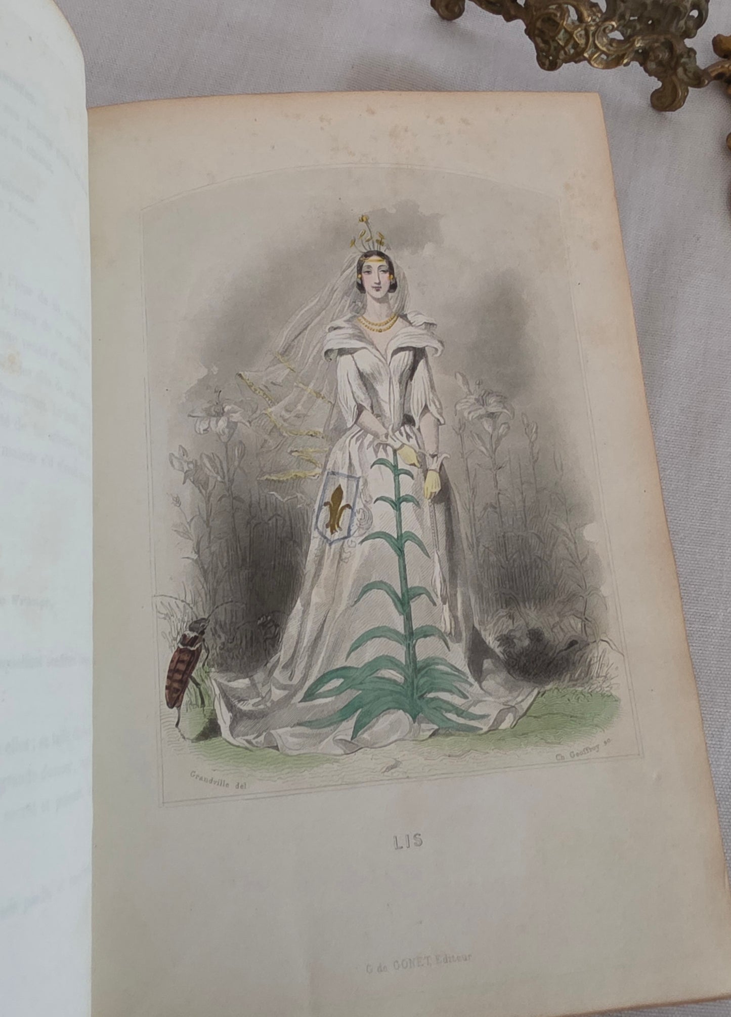 1847 Les Fleurs Animees (1st Edition, 2nd Imp) - Illustrated by Grandville