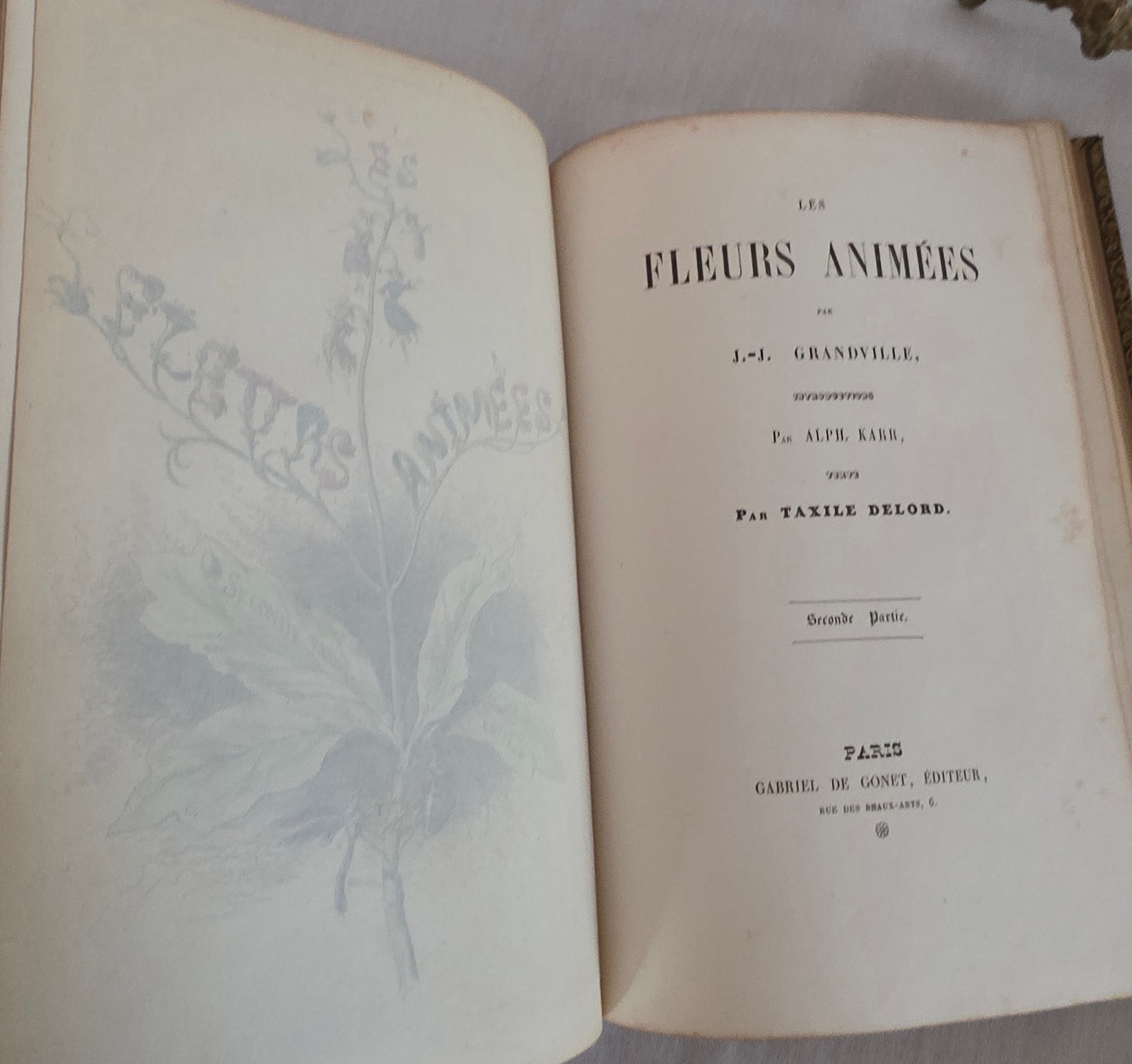 1847 Les Fleurs Animees (1st Edition, 2nd Imp) - Illustrated by Grandville
