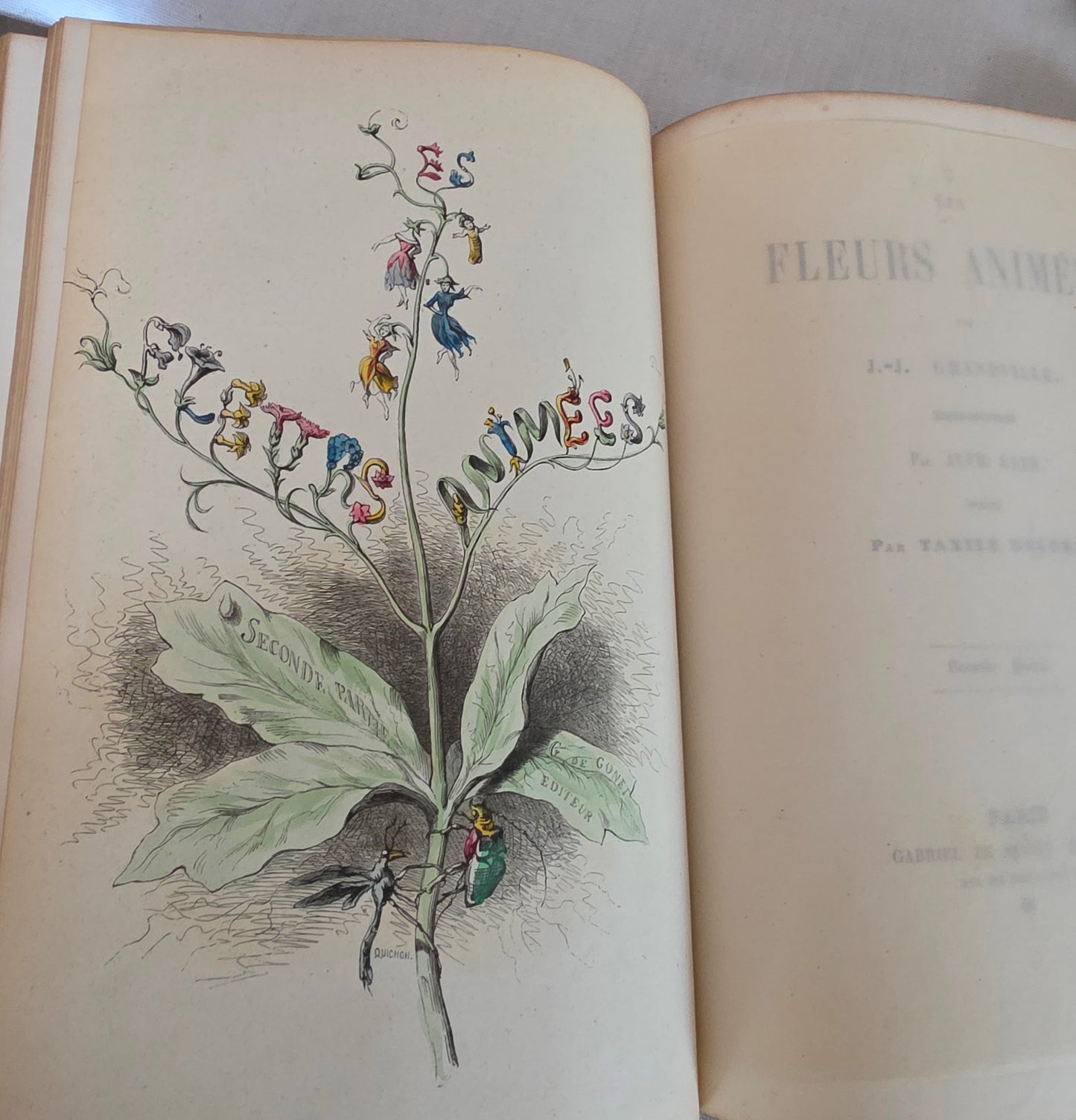 1847 Les Fleurs Animees (1st Edition, 2nd Imp) - Illustrated by Grandville