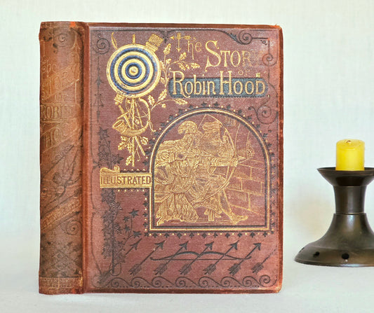 1871 The Story of Robin Hood by William Heaton - Scarce Antique Book