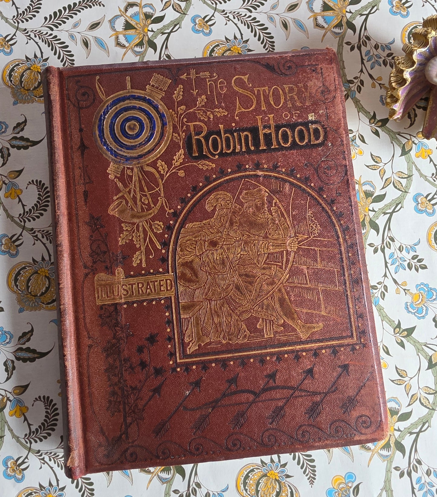 1871 The Story of Robin Hood by William Heaton - Scarce Antique Book