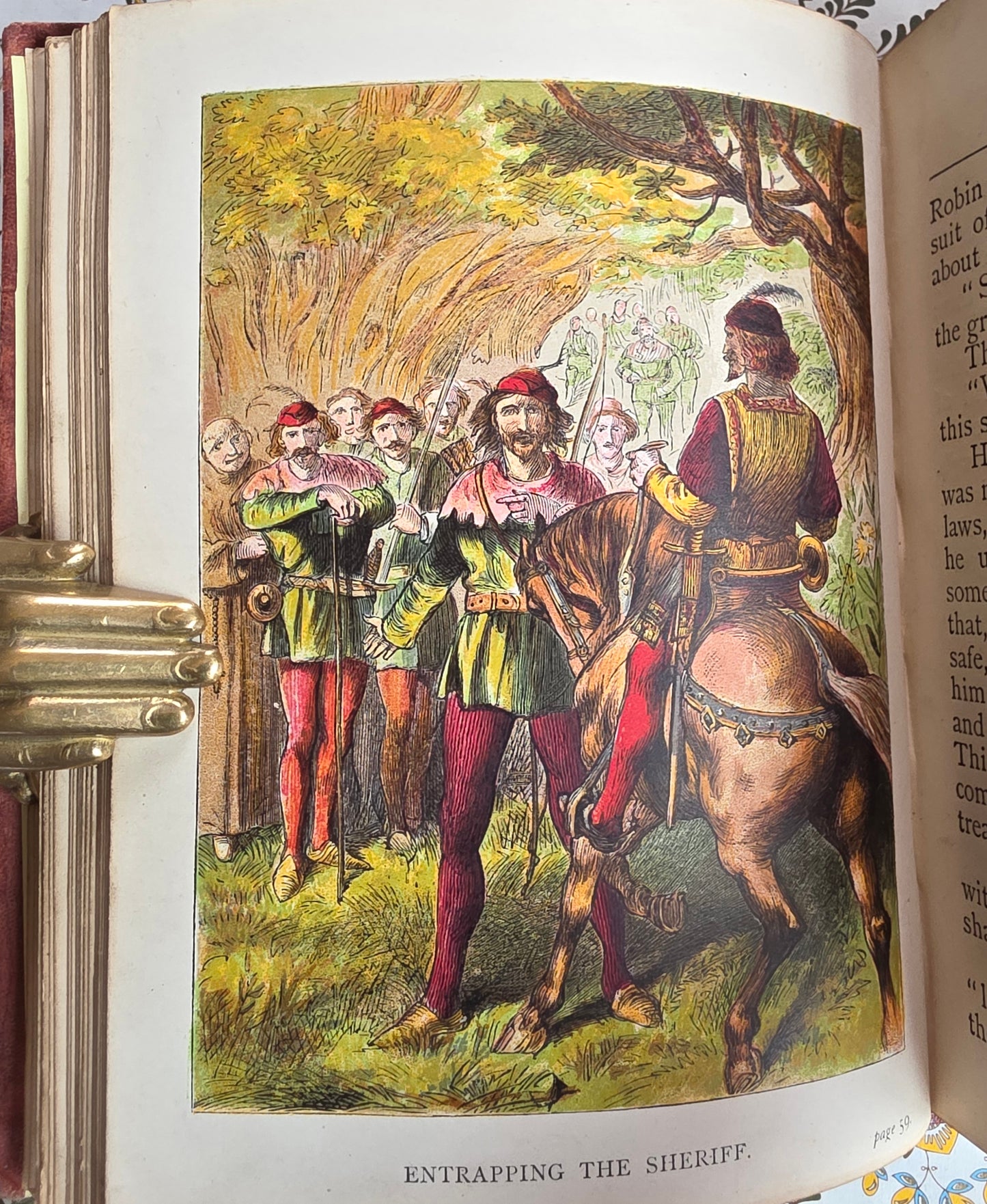 1871 The Story of Robin Hood by William Heaton - Scarce Antique Book