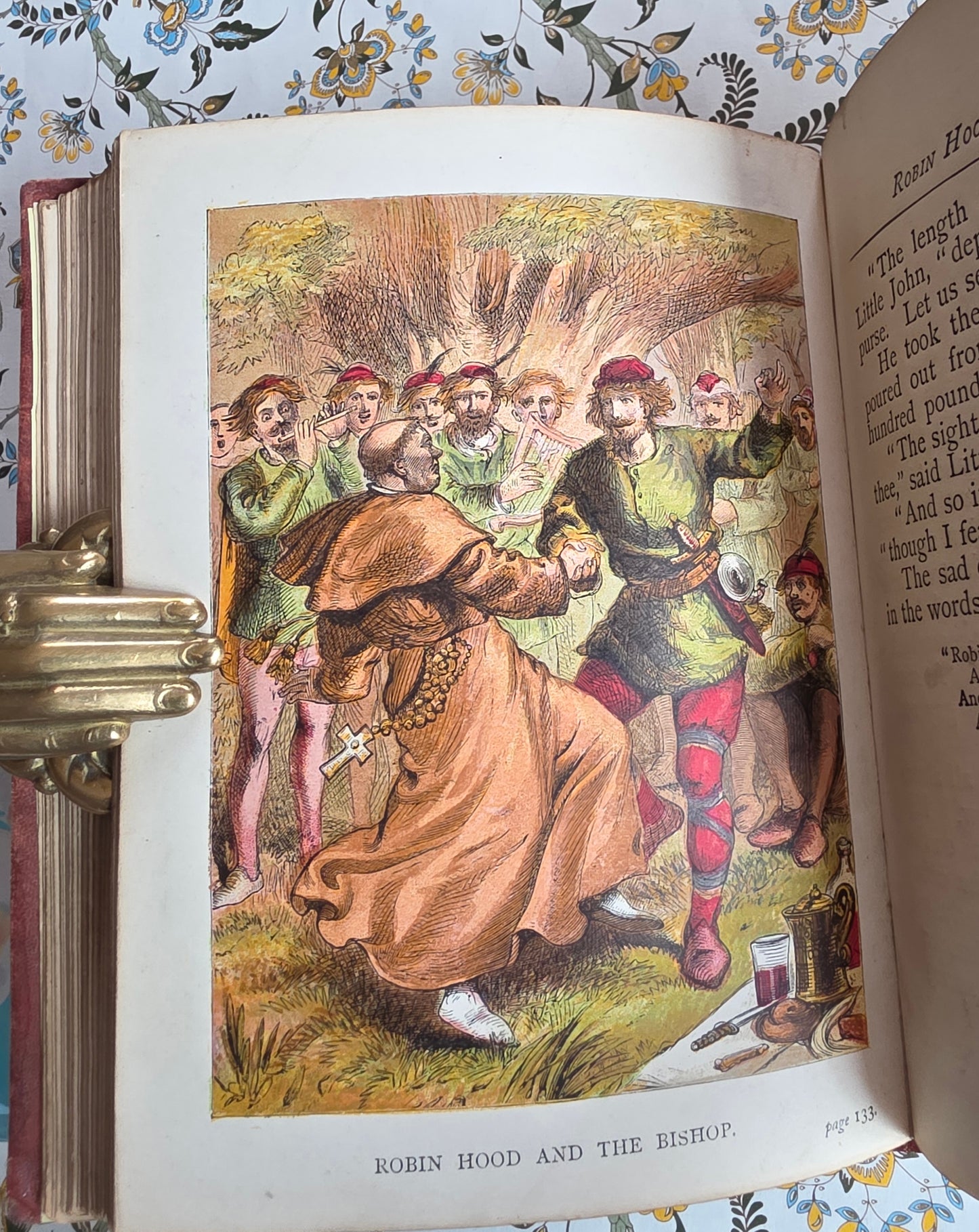 1871 The Story of Robin Hood by William Heaton - Scarce Antique Book