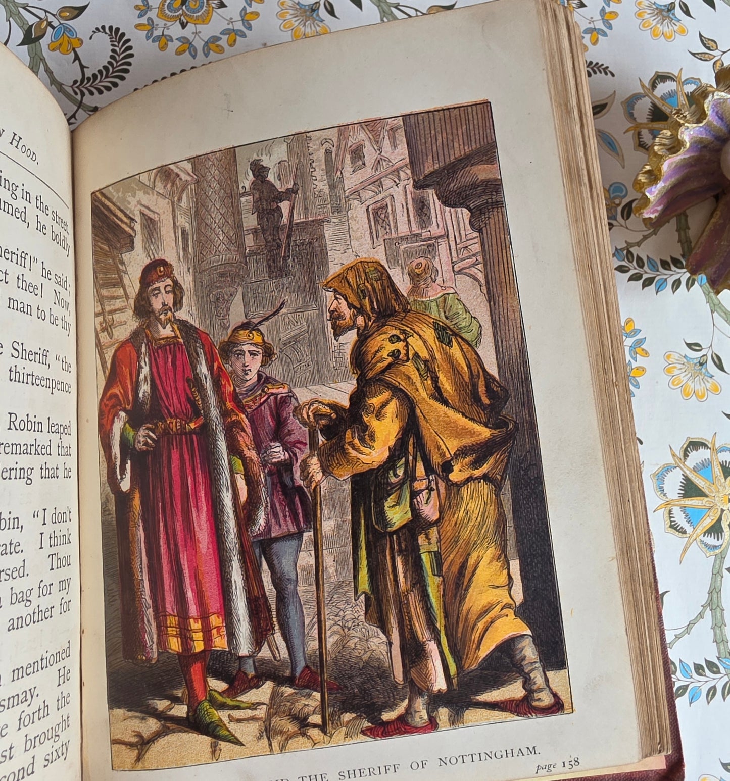 1871 The Story of Robin Hood by William Heaton - Scarce Antique Book