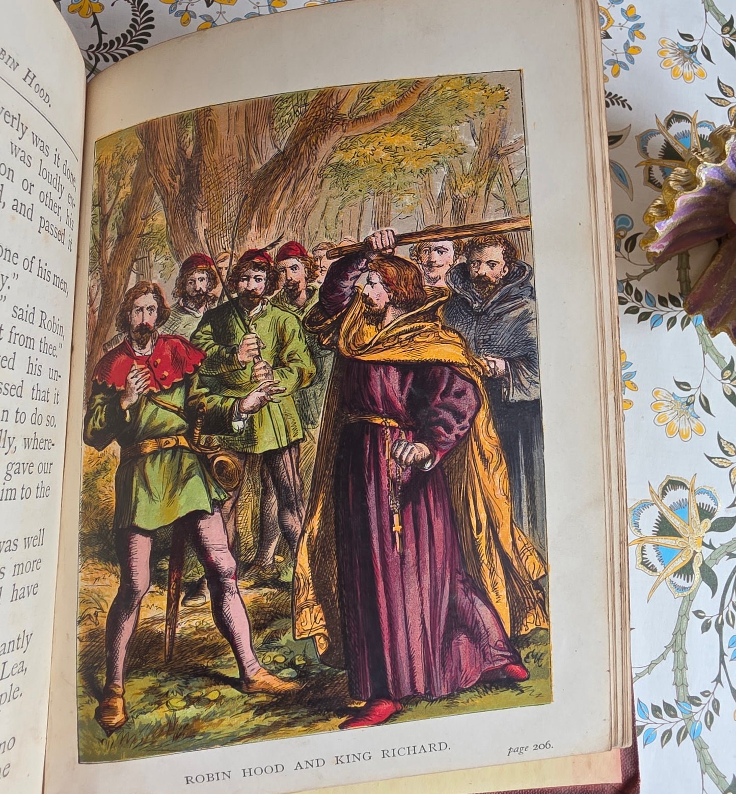 1871 The Story of Robin Hood by William Heaton - Scarce Antique Book