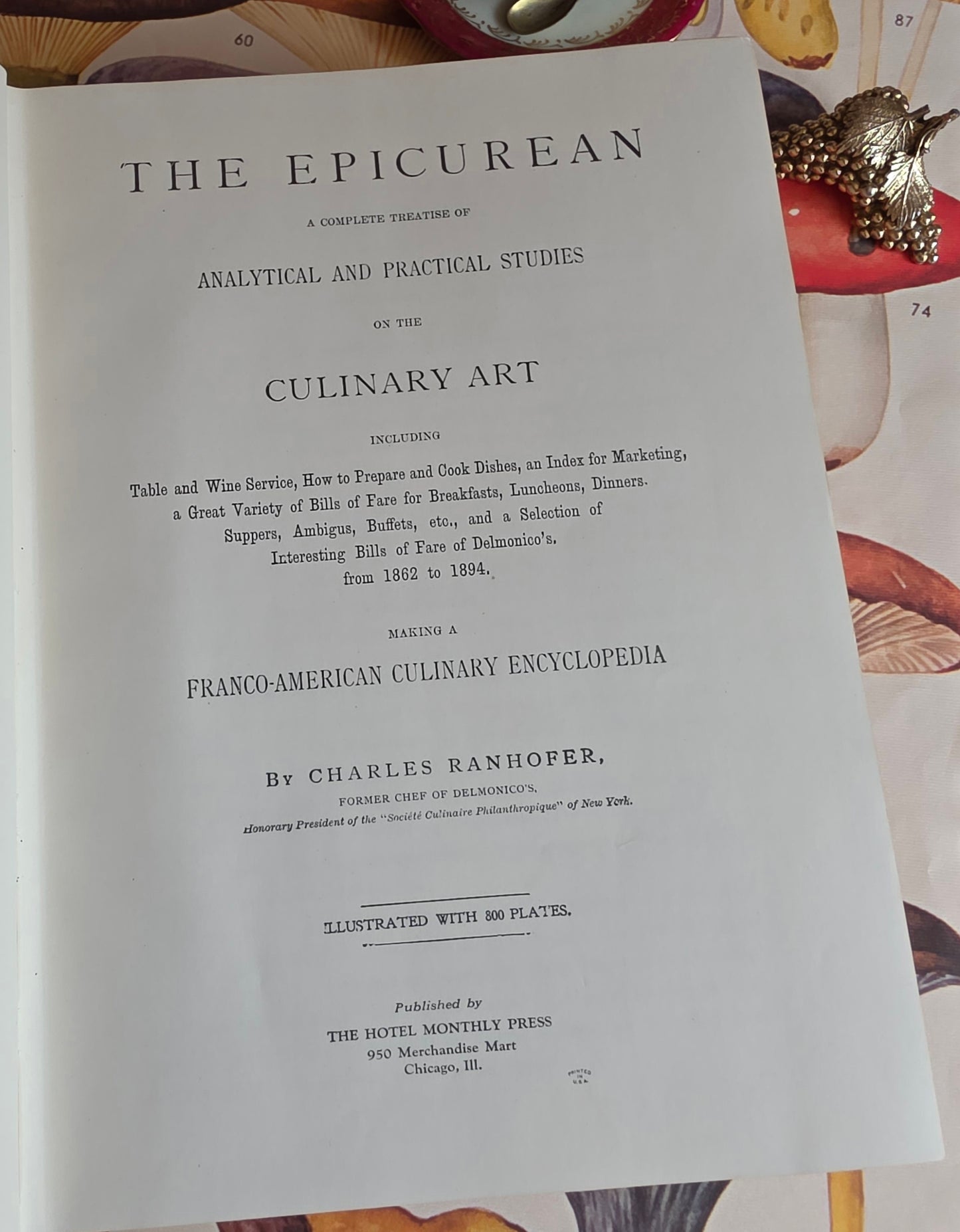 1920 The Epicurean - First Edition / Classic Culinary Encyclopedia