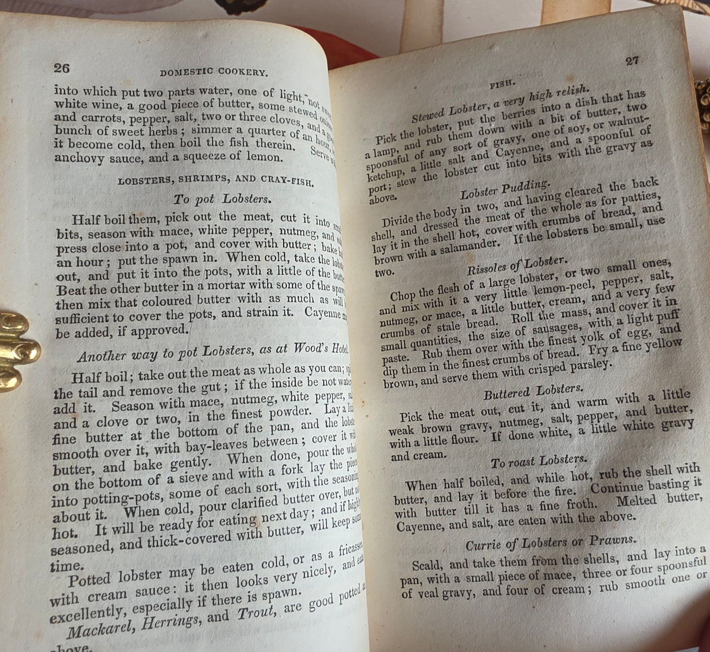 1833 A New System of Domestic Cookery - By A Lady / Illustrated Antique Book