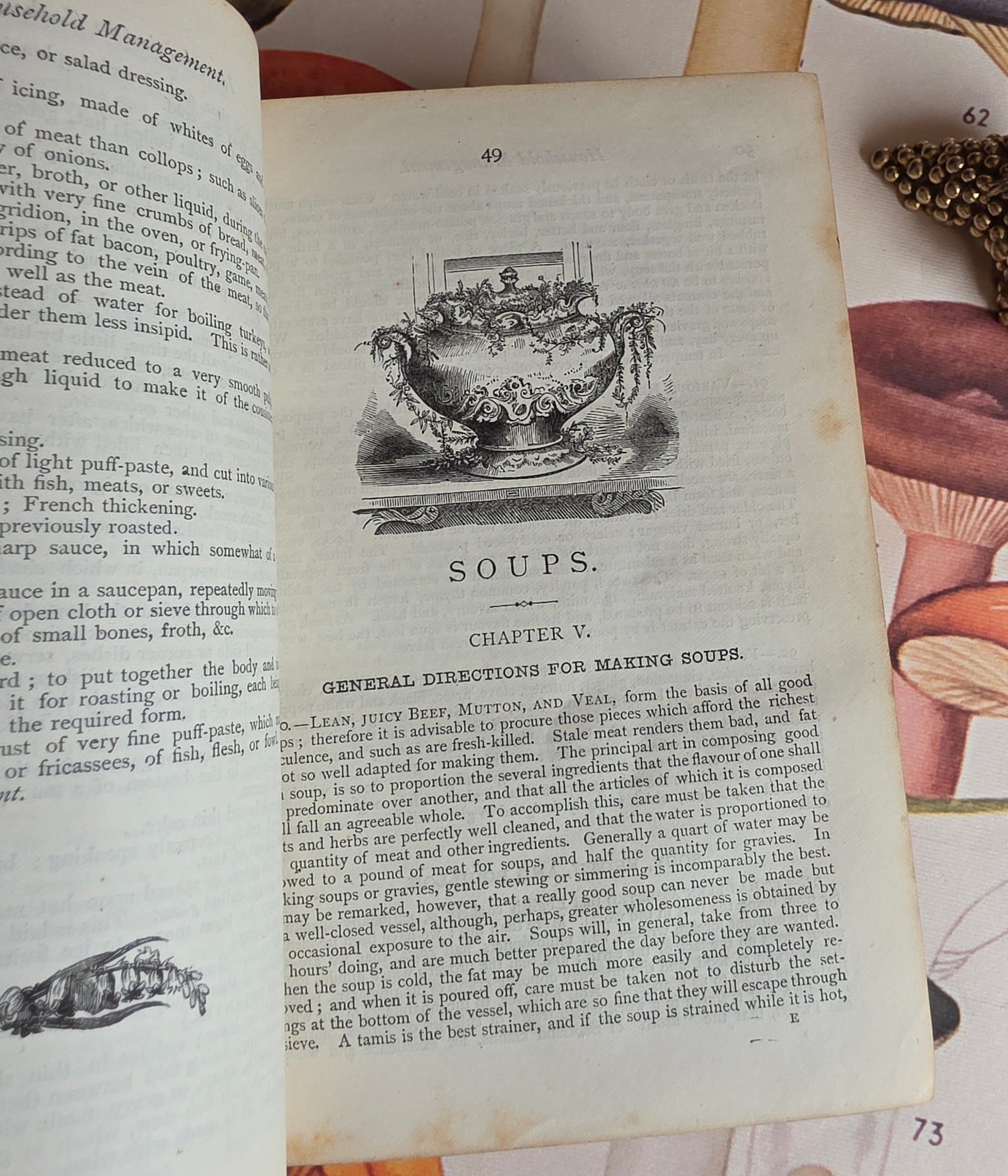 1869 The Book of Household Management by Mrs Isabella Beeton - 12 Colour Plates - Antique Book