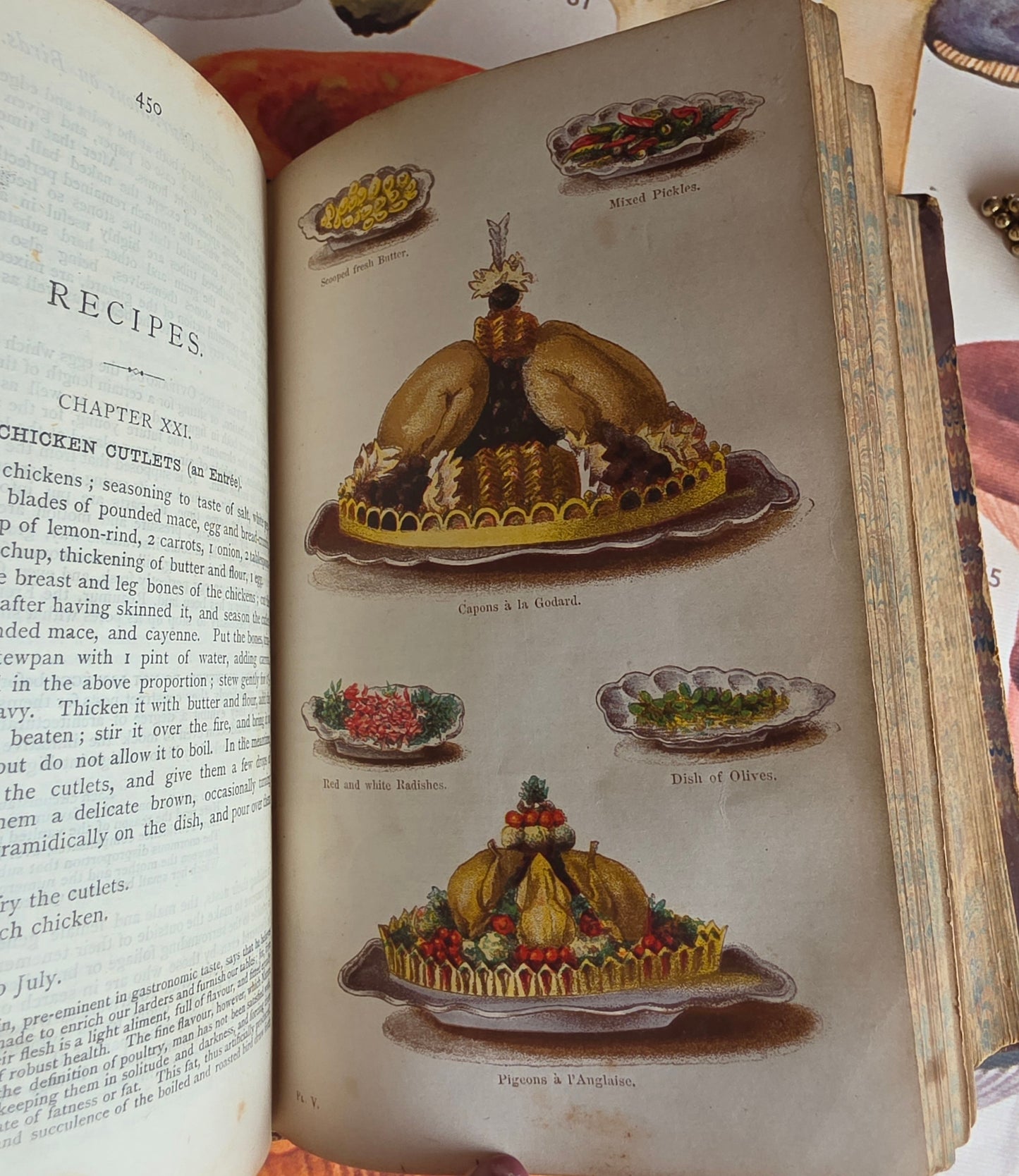 1869 The Book of Household Management by Mrs Isabella Beeton - 12 Colour Plates - Antique Book