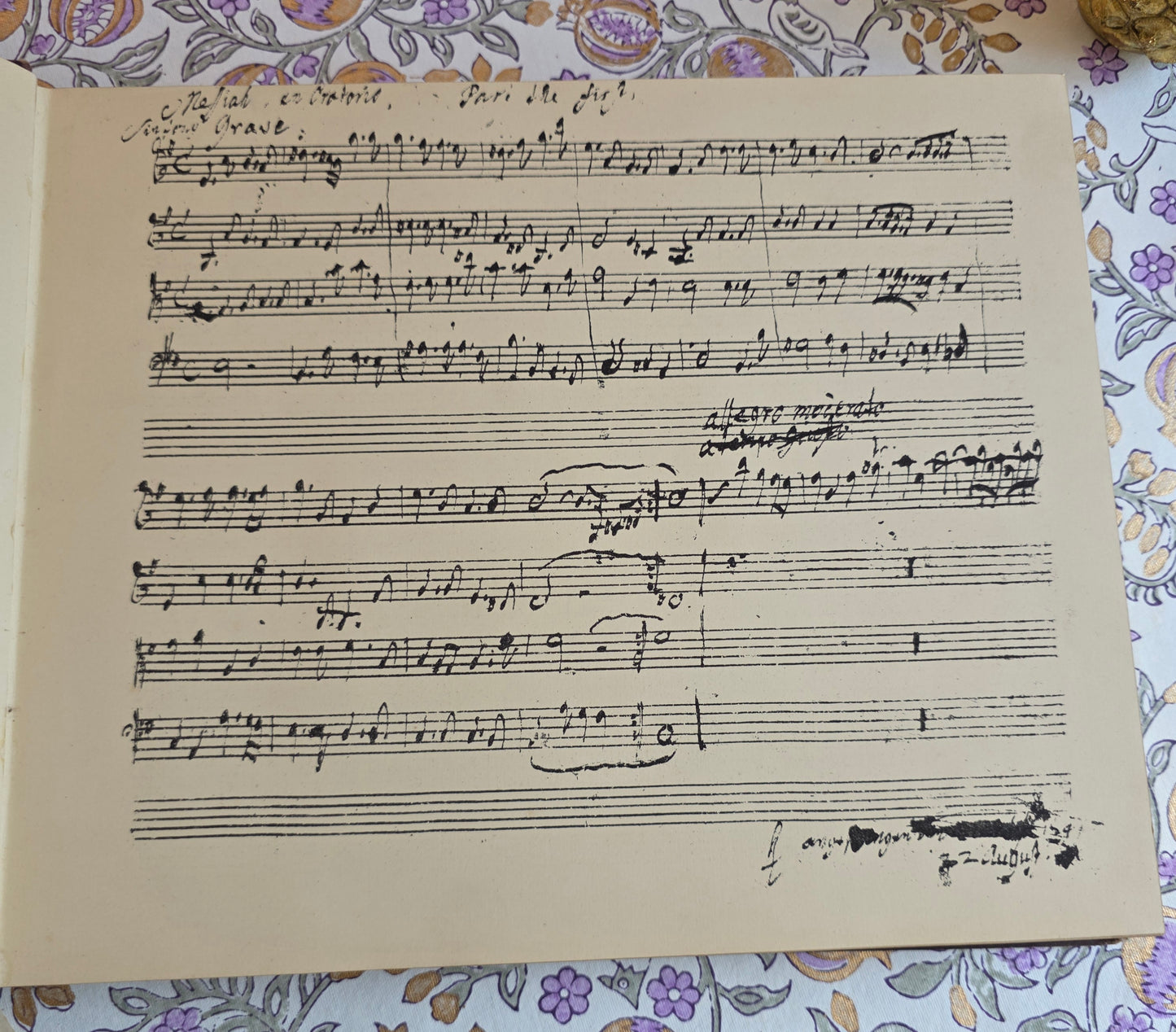 1868 - Fac-simile of the Autograph Score of Handel's Messiah - Antique Reproduction of Original Manuscript