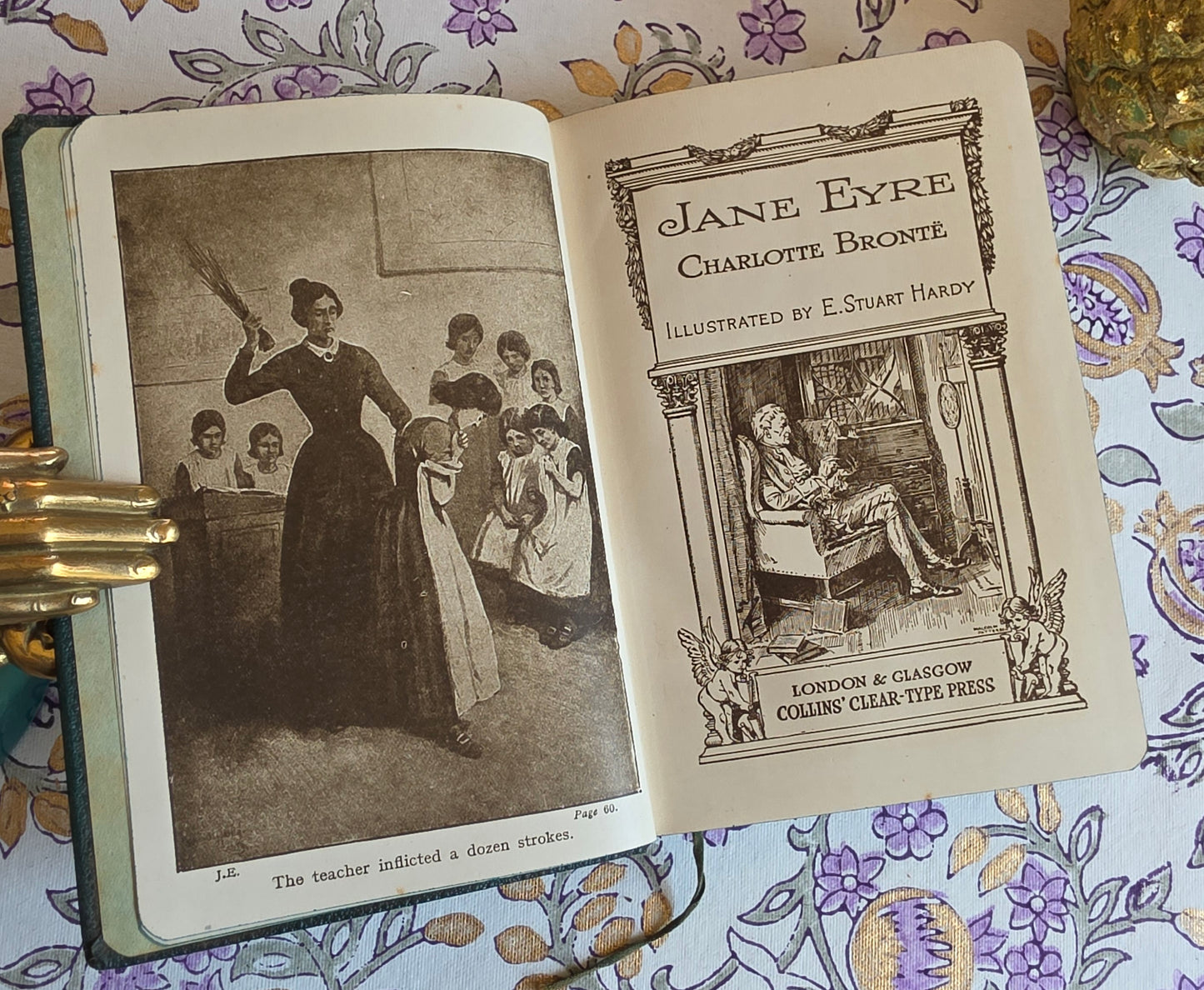 1940s Jane Eyre by Charlotte Bronte - Illustrated Vintage Book