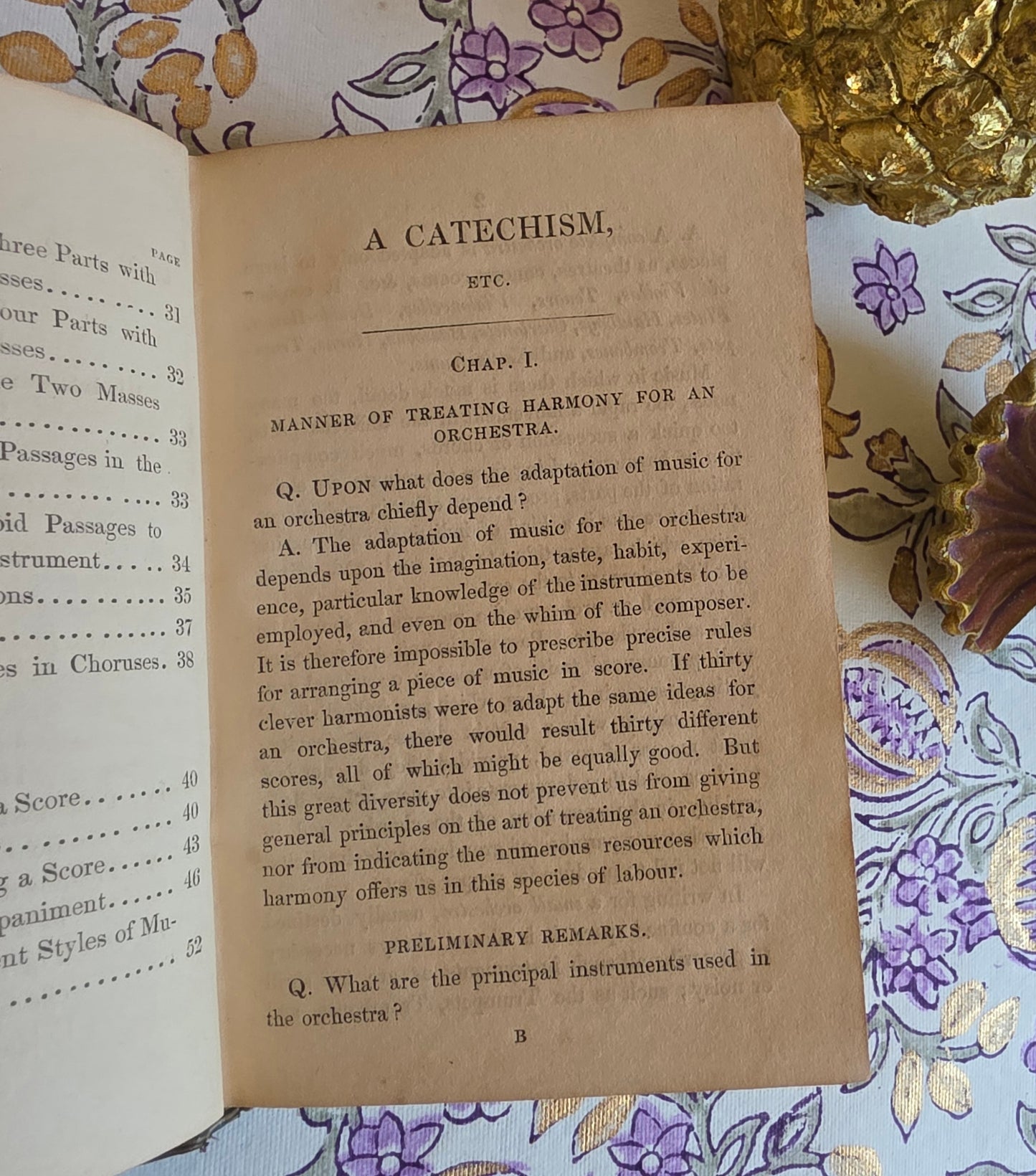 1845 - The Art of Writing for an Orchestra and on Playing from Score - Antique Pocket Book - WITH SOME WEAR