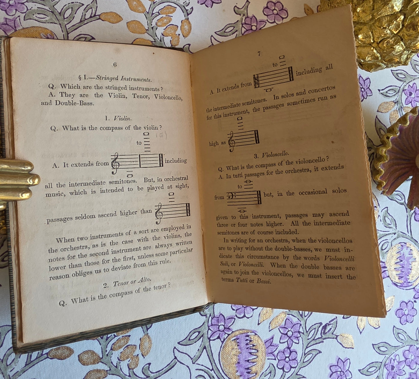 1845 - The Art of Writing for an Orchestra and on Playing from Score - Antique Pocket Book - WITH SOME WEAR