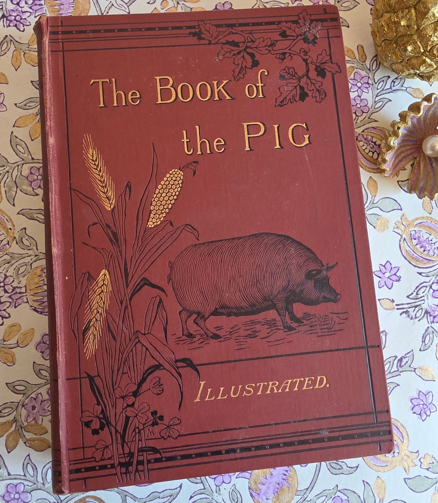 1886 The Book of the Pig by James Long - Illustrated Antique First Edition Book