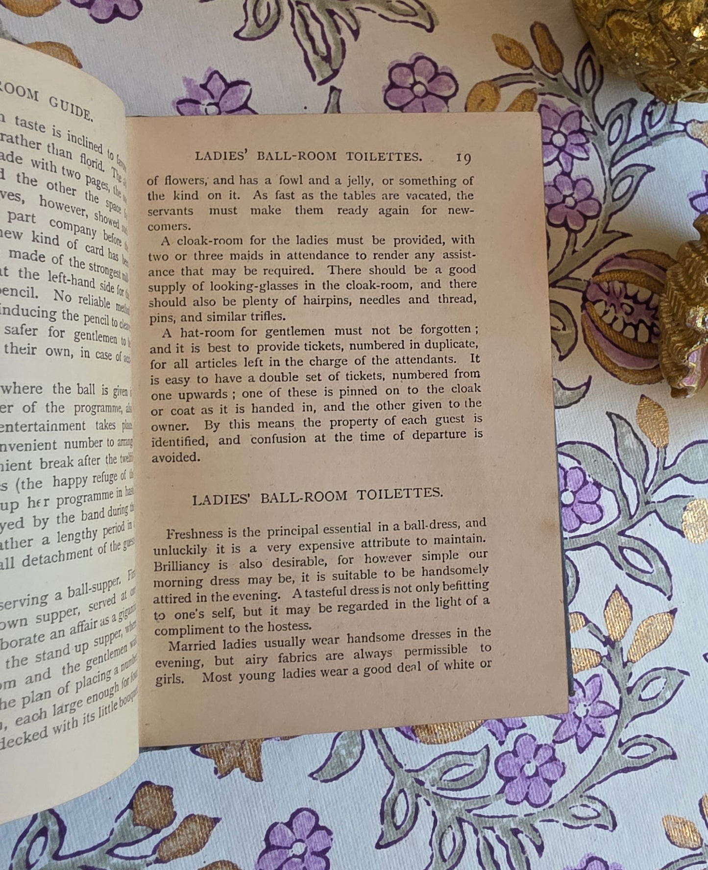 1880s Pocket-Sized  Ball-Room Guide - Antique Guide Book