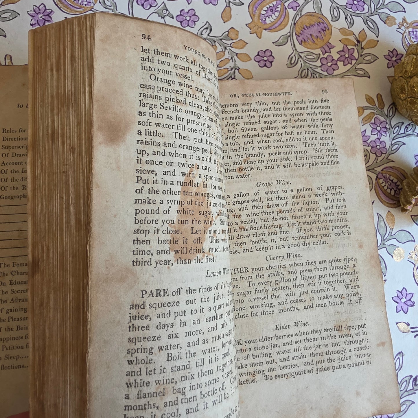 1811 The Young Woman's Companion or Frugal Housewife - Regency/Georgian Cookery Recipes and Household Advice