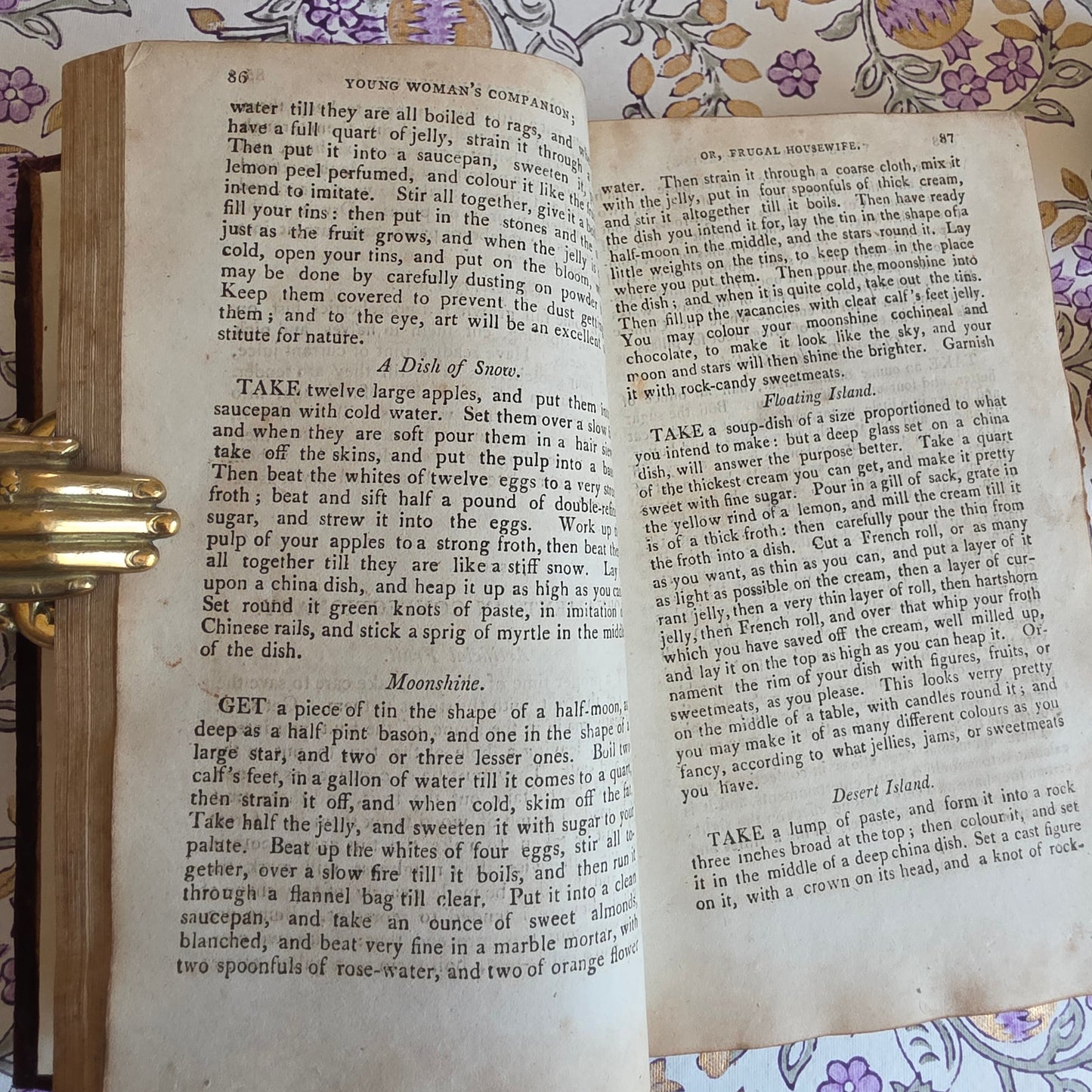 1811 The Young Woman's Companion or Frugal Housewife - Regency/Georgian Cookery Recipes and Household Advice